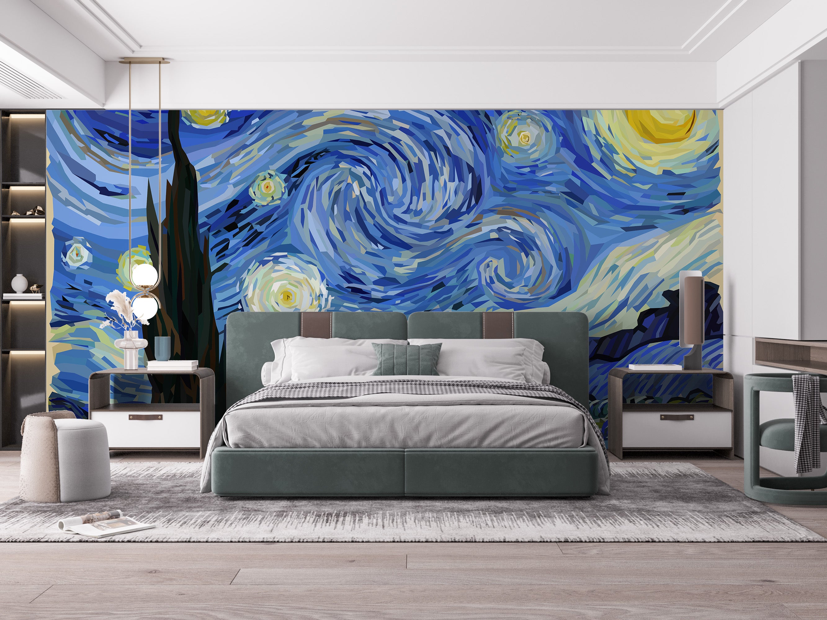 Beautiful Starry Night Van Gogh Wallpaper Mural