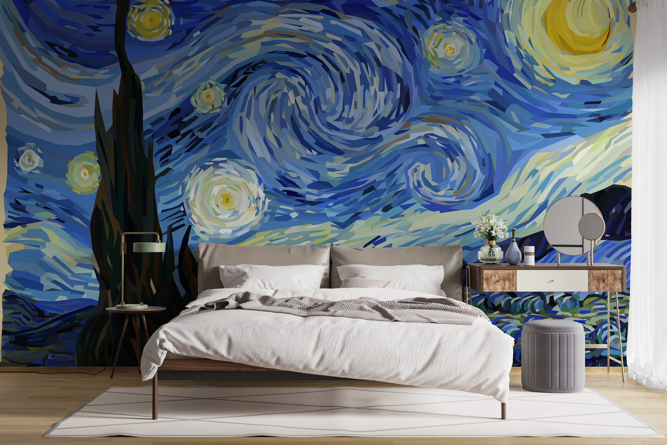 Starry Night Van Gogh Design Wallpaper Mural