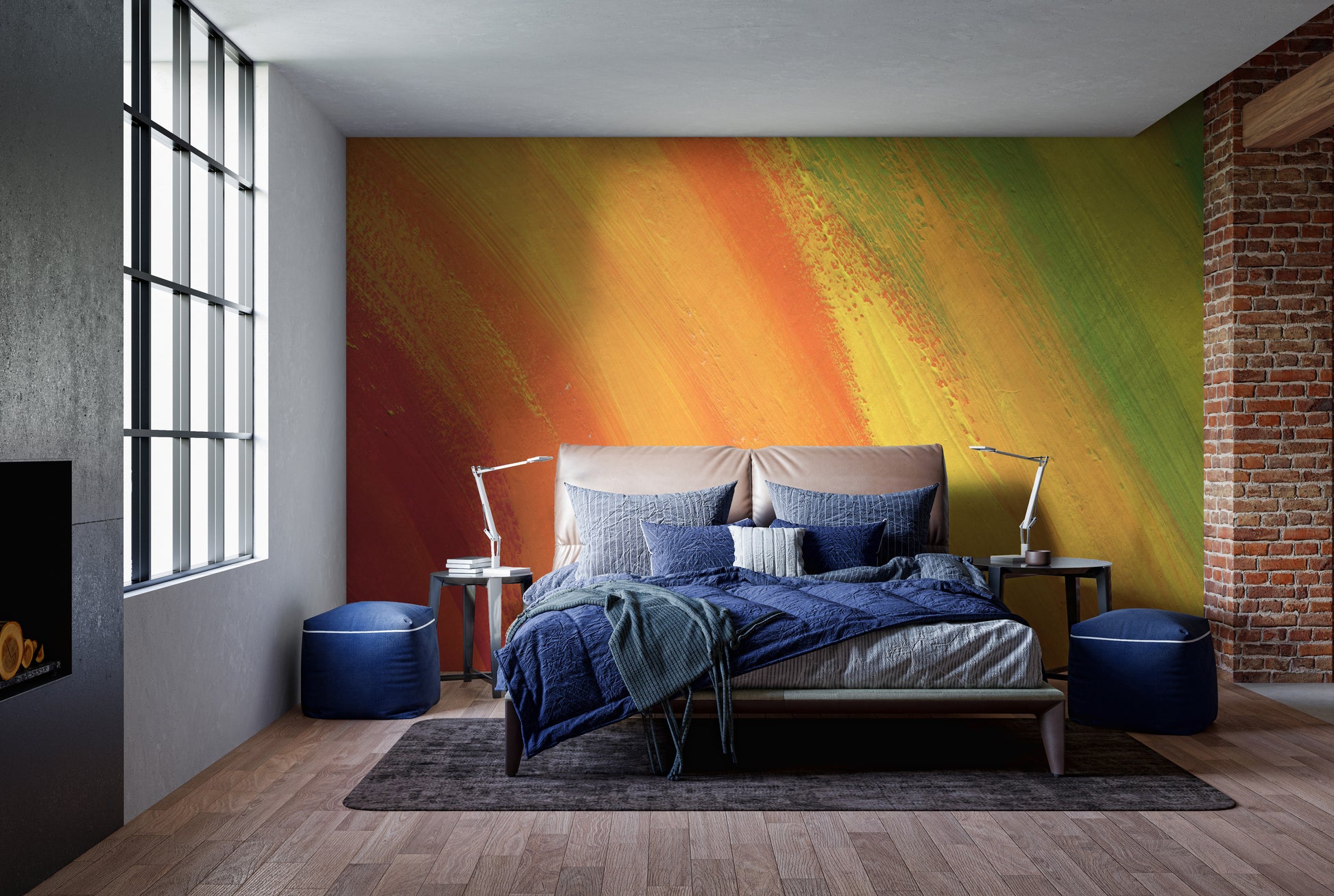 Stunning Rainbow Mural for Colorful Home Interiors