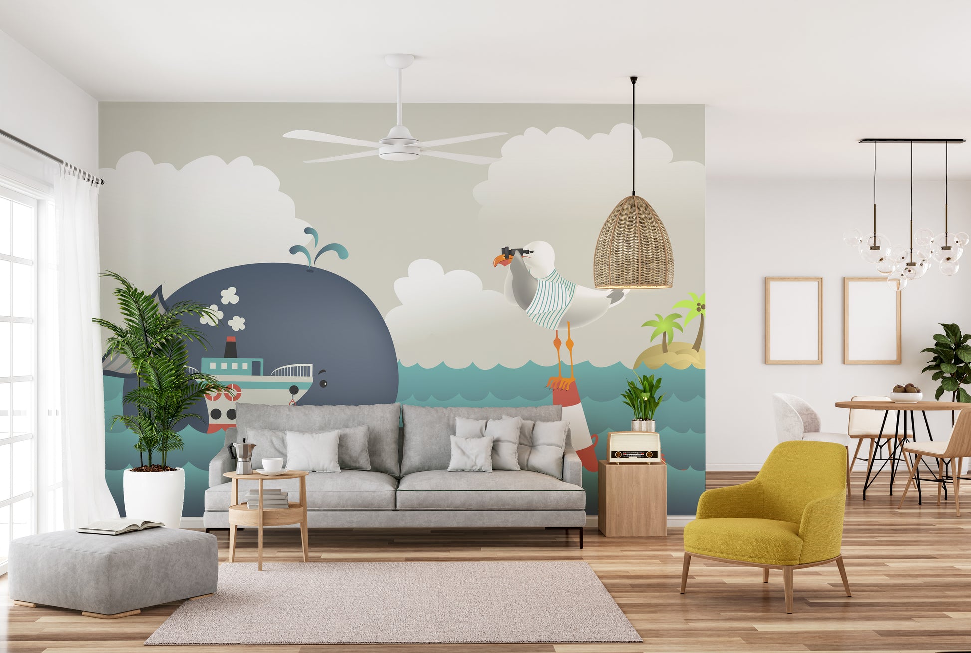 Adventure by the Blue Sea Wallpaper Mural for Walls