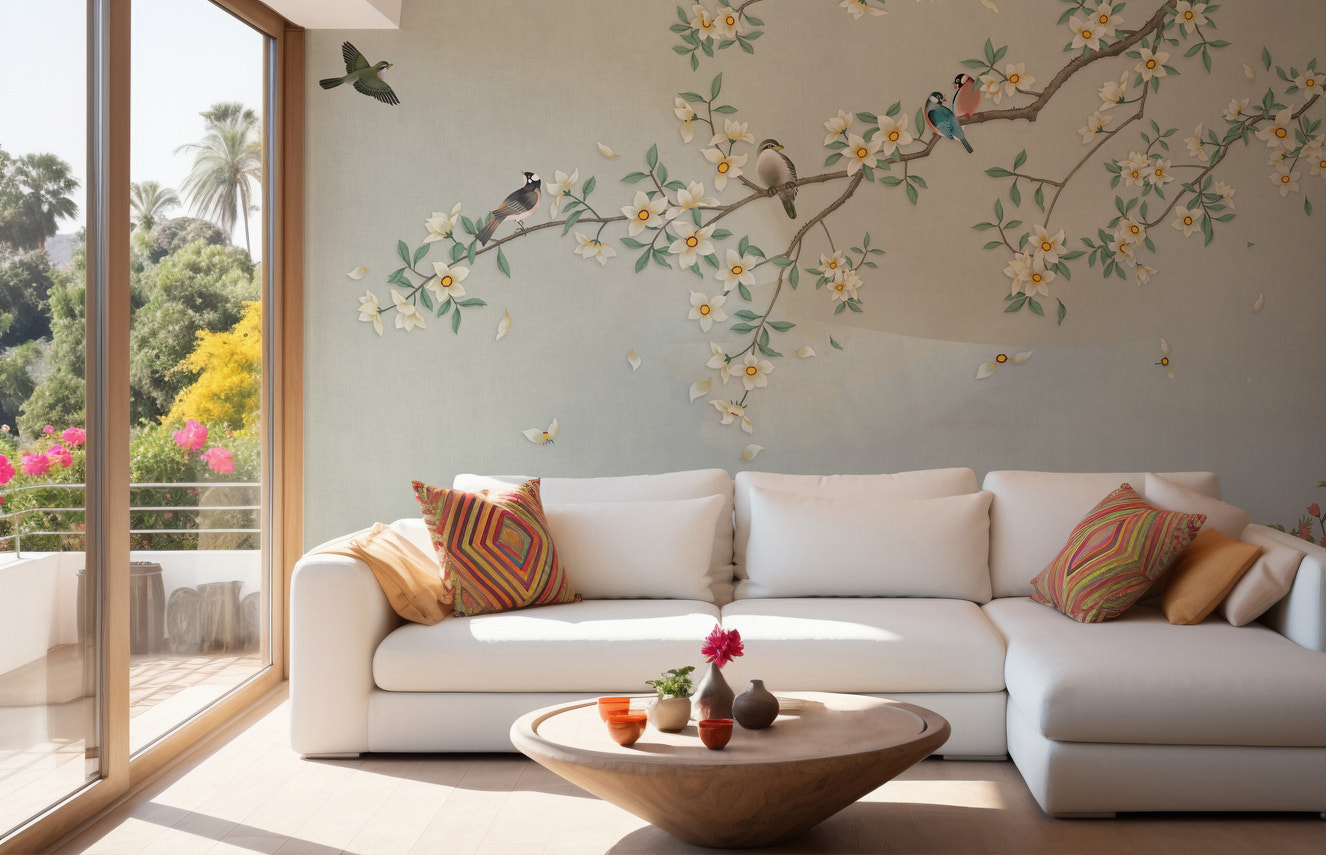 Feathered Canopy Wallpaper Murals