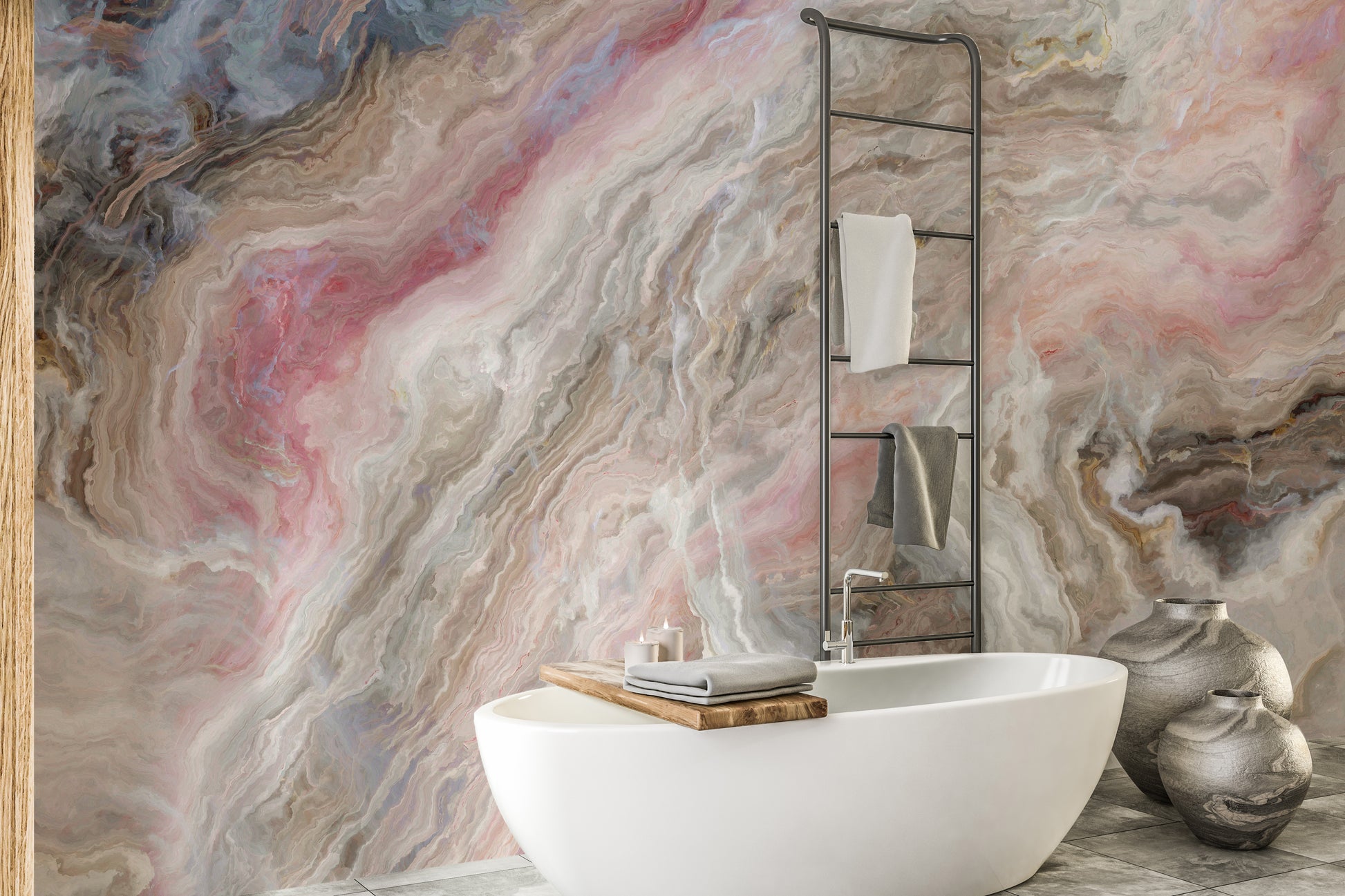 Peel and Stick Beige Color Marble Wall Murals