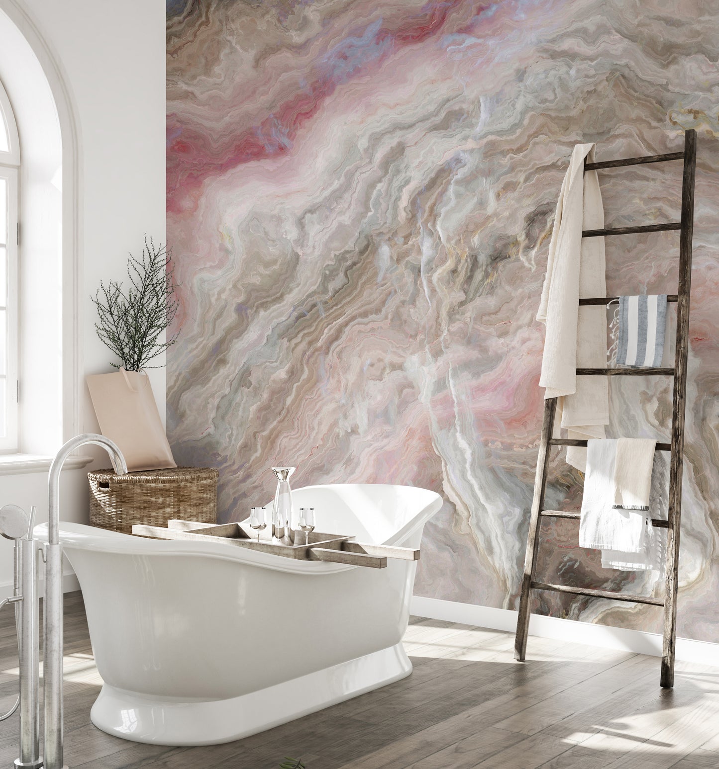 Elegant Beige Marble Peel and Stick Wall Mural