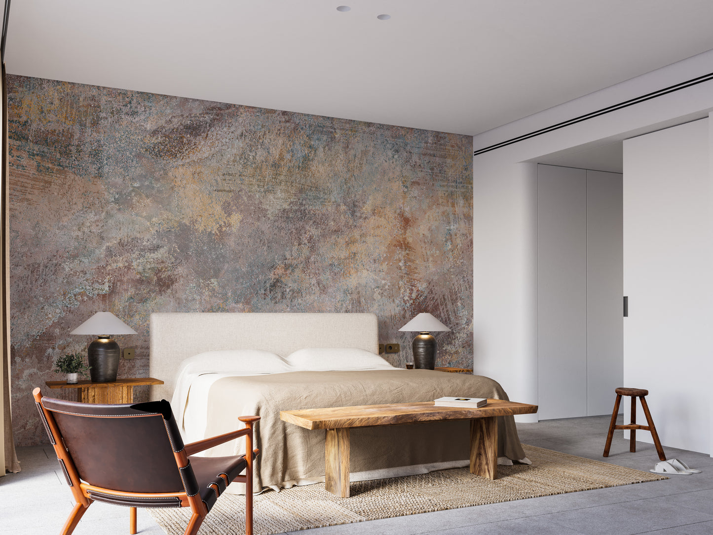 Old Concrete Stone Wall Mural for Living Room Walls