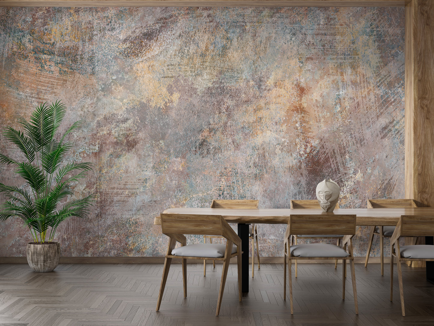 Rustic Concrete Wall Mural for Industrial Home Decor