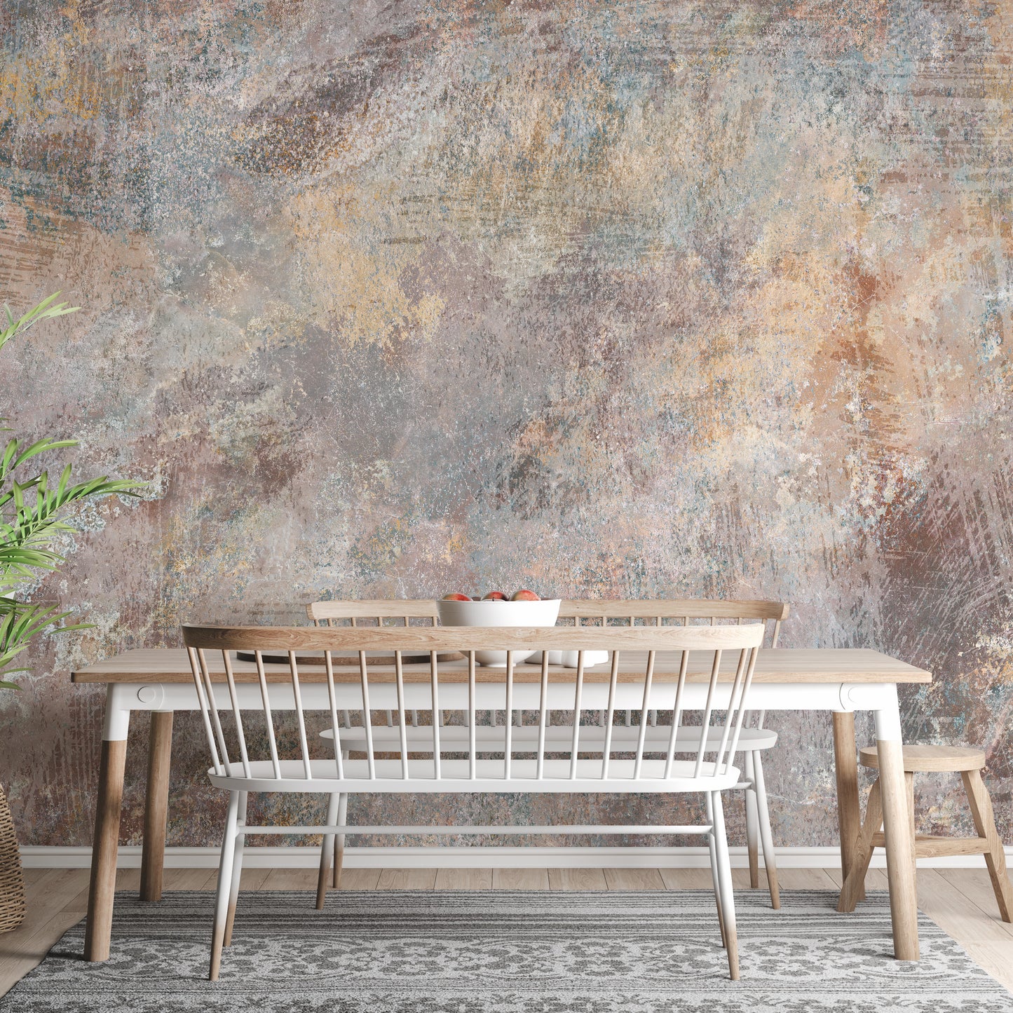 Aged Concrete Stone Wall Mural for Timeless Walls