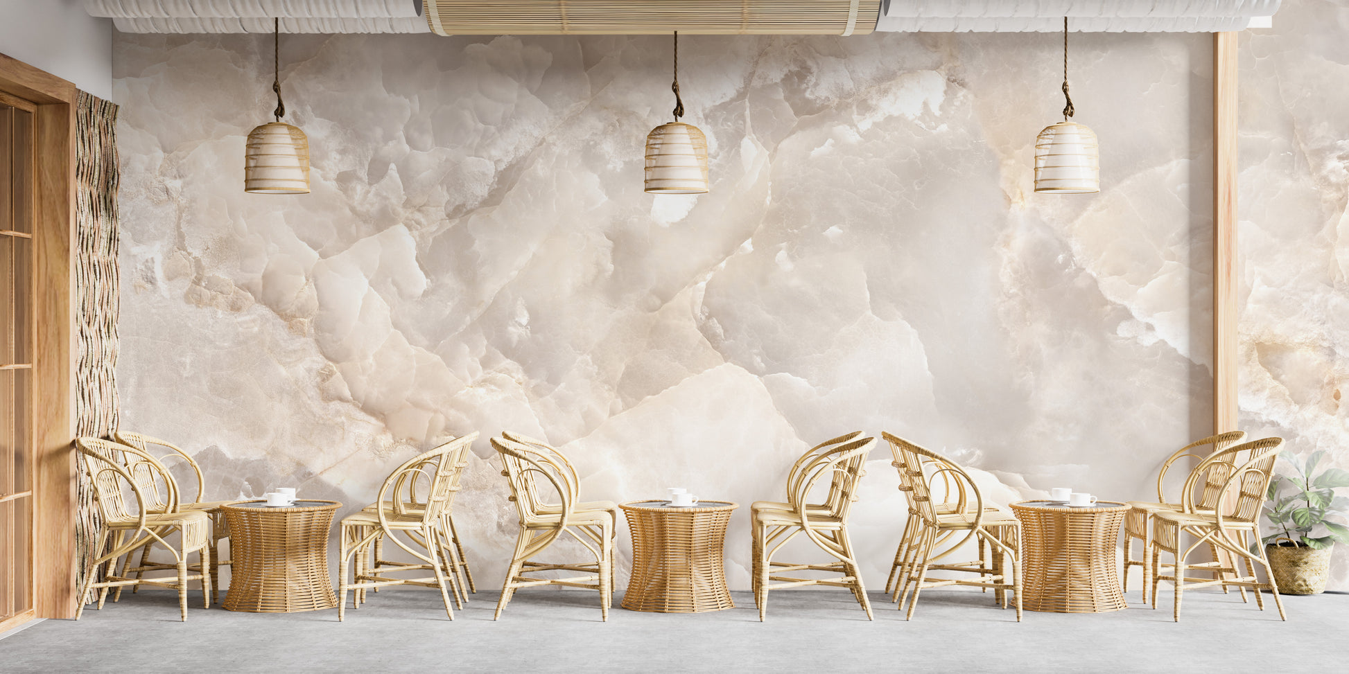 Stone glitter beige marble wallpaper mural for elegant walls