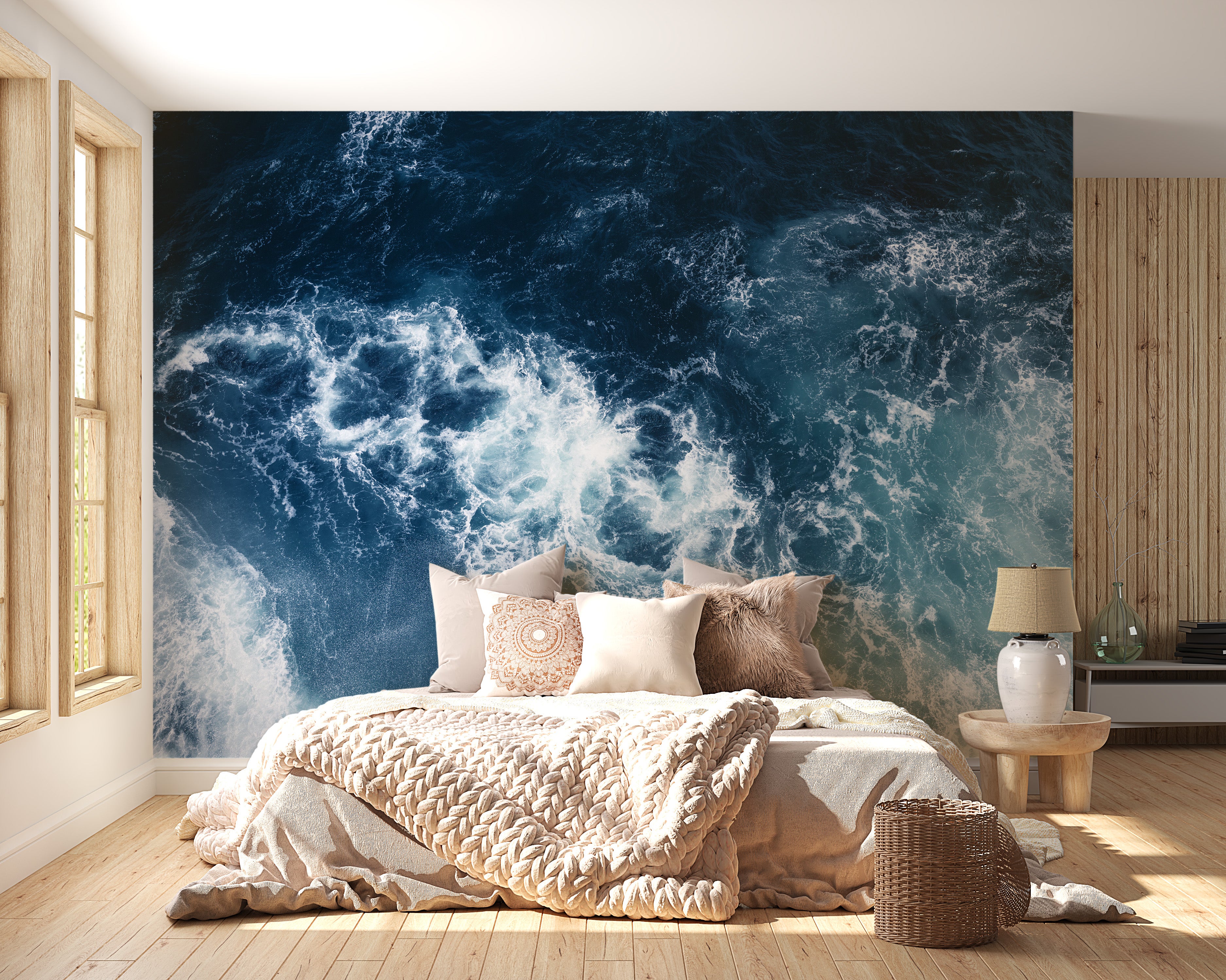 Stormy Sea Glacier Wallpaper Mural