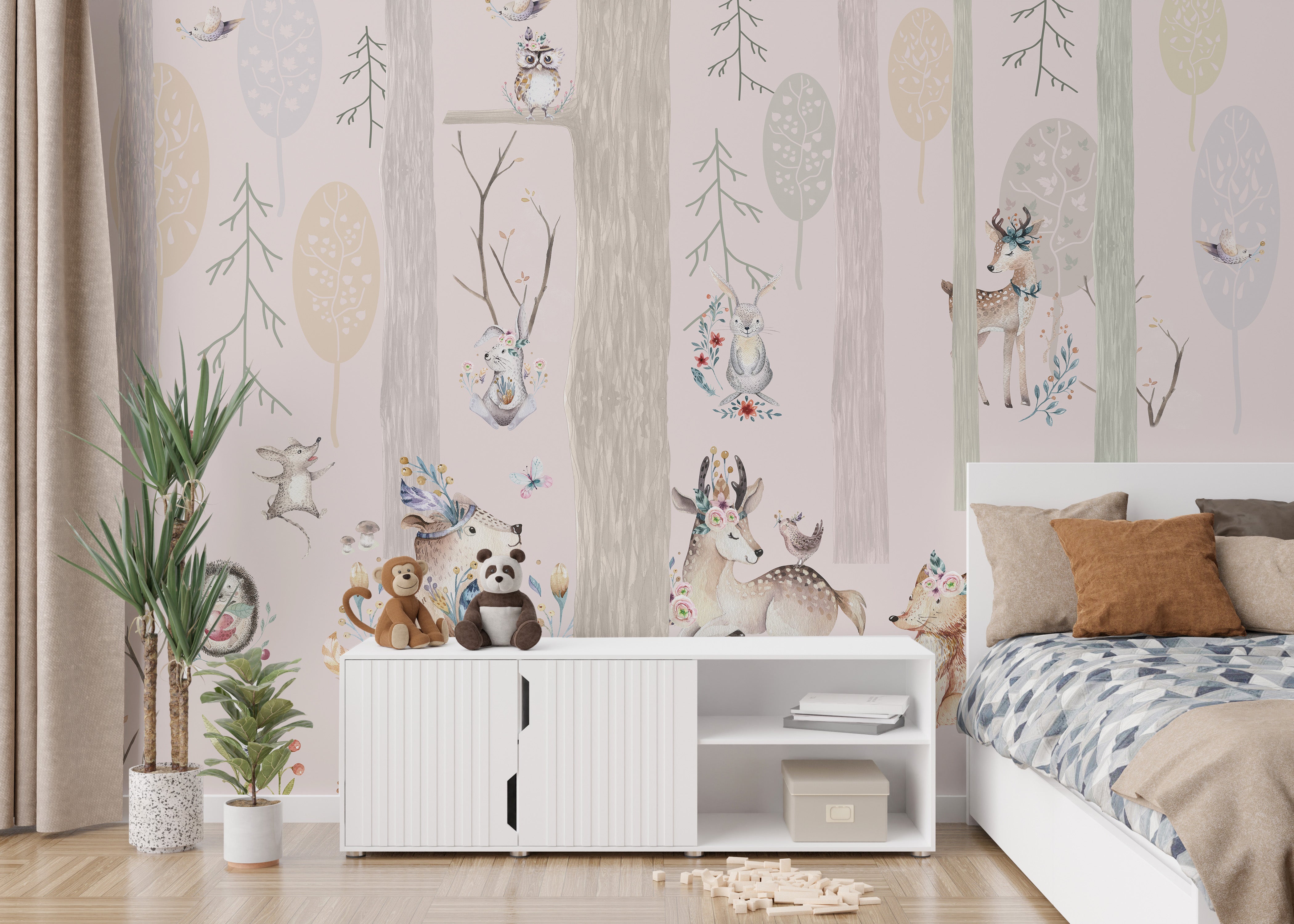 Dreamy forest realms wall mural for enchanting interiors