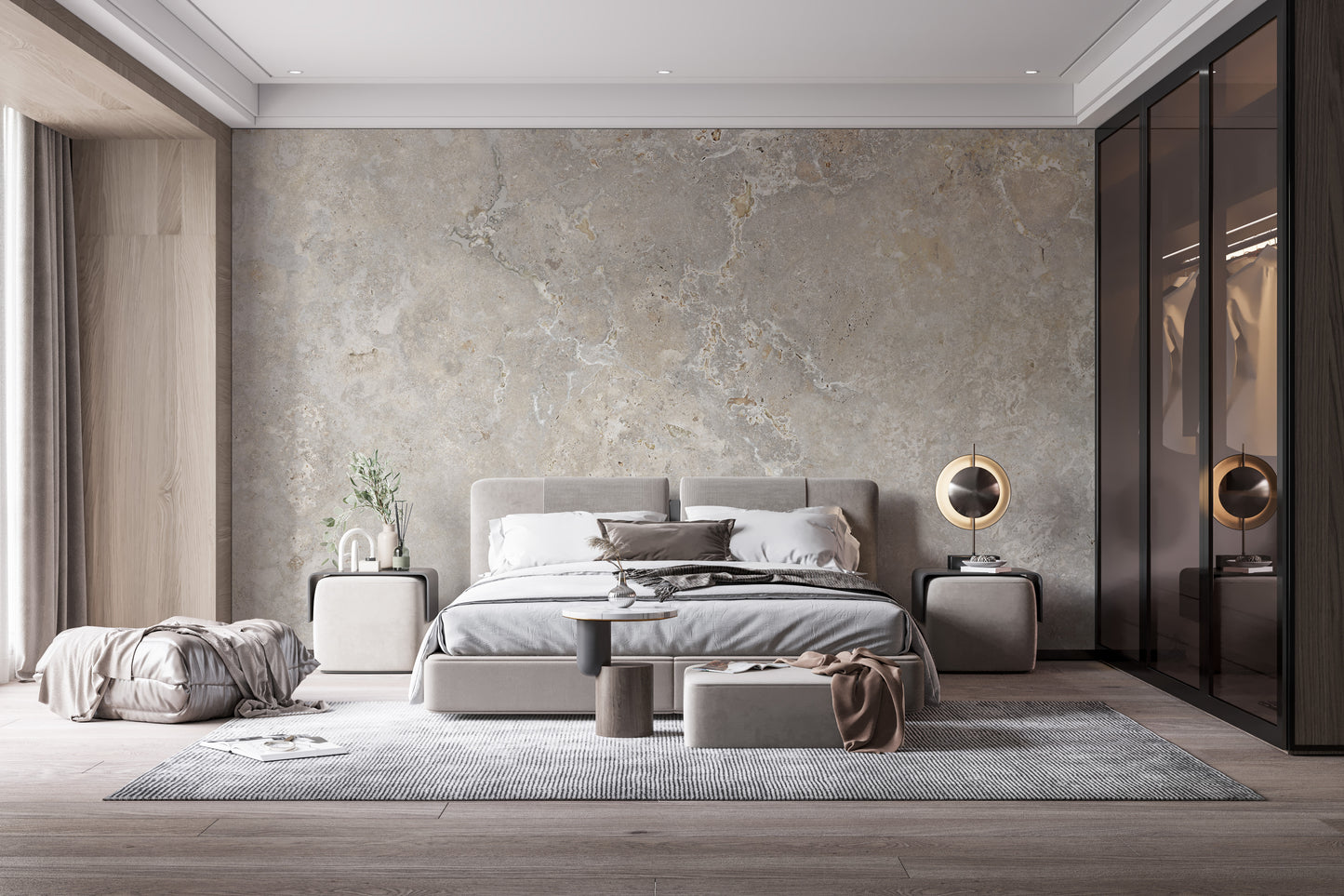 Beige Color Marble Wallpaper Wall Murals