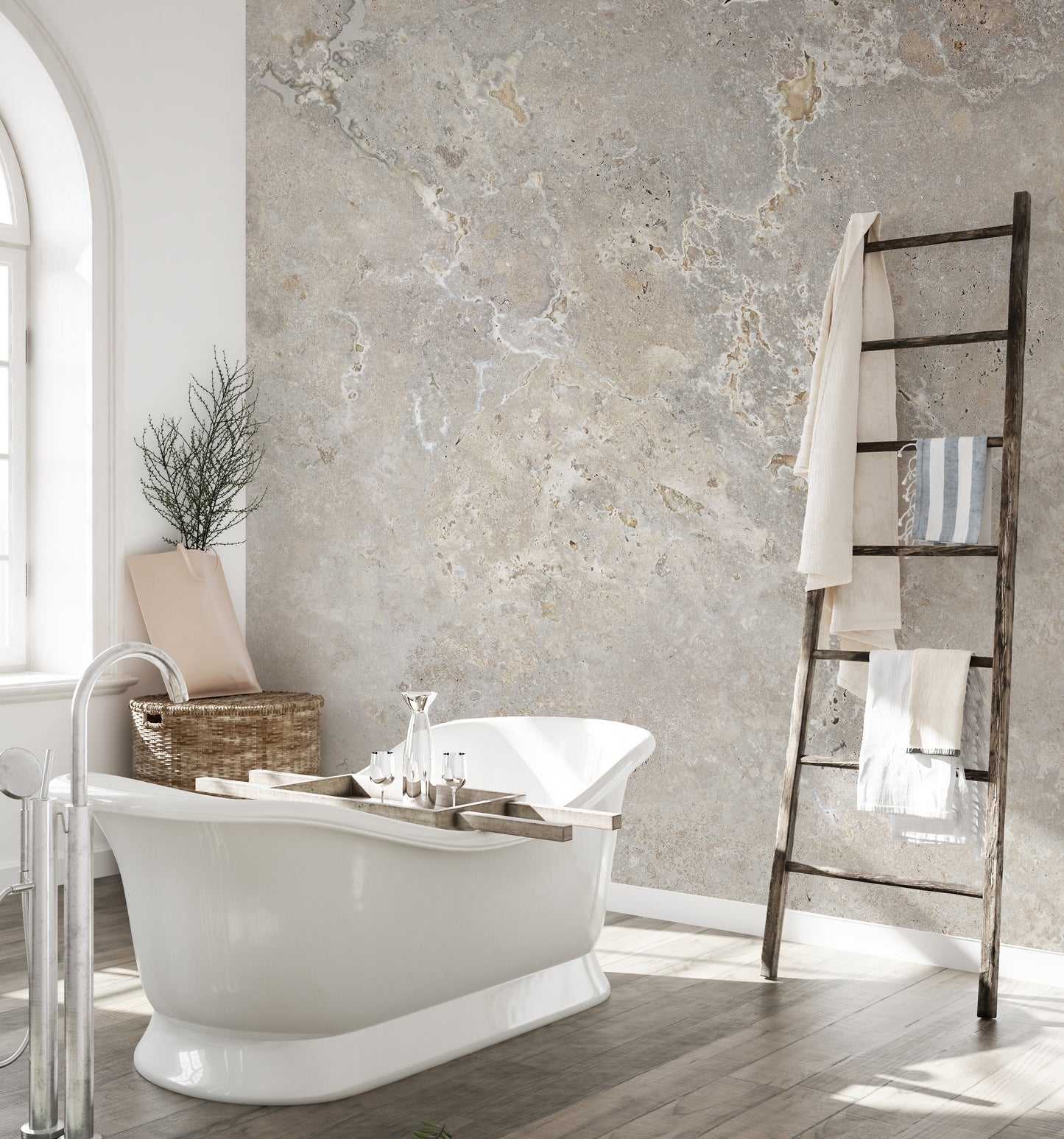 Beige Color Marble Wallpaper Wall Murals