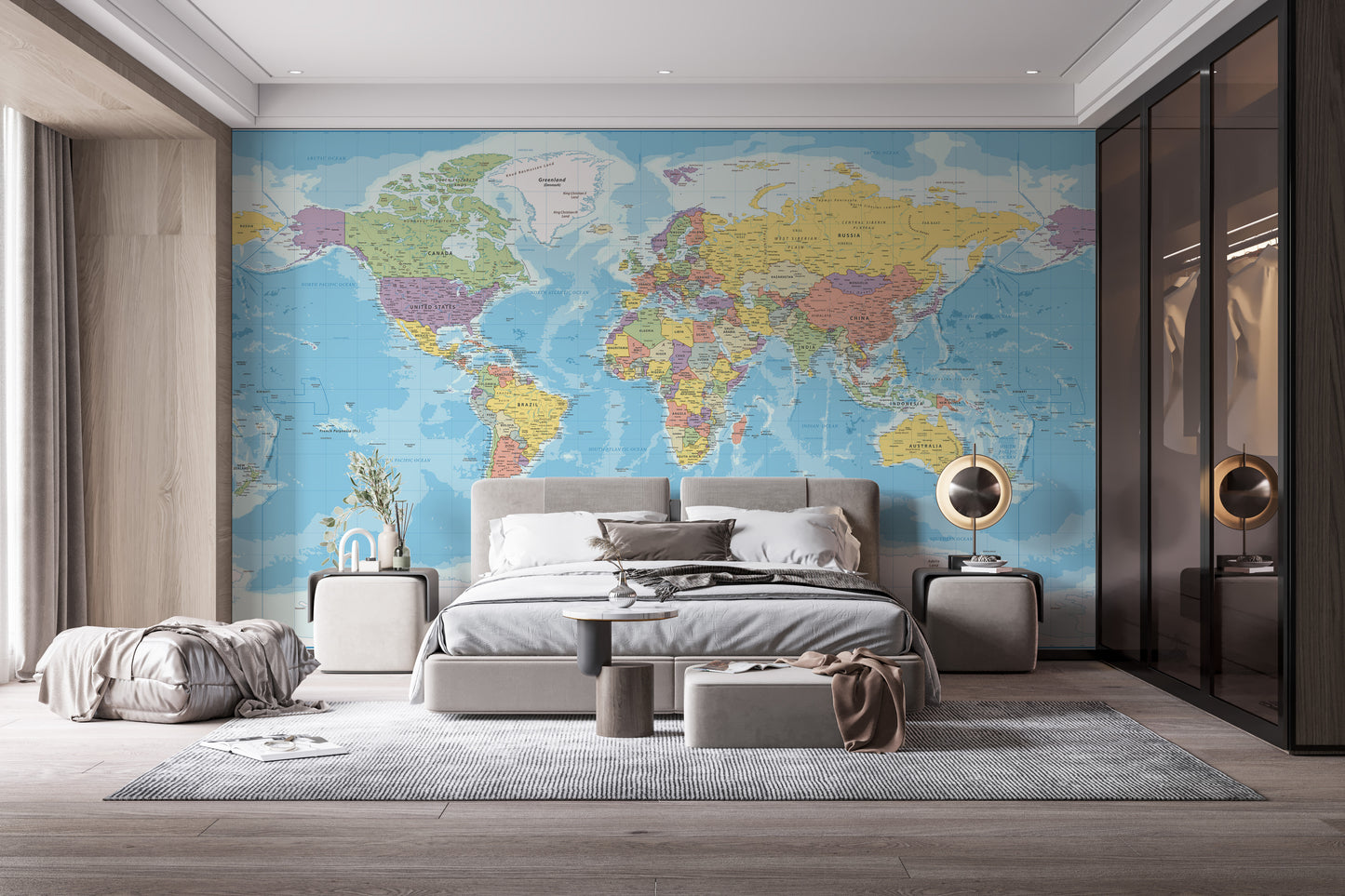 Globe Explorer Map Wallpaper Wall Mural