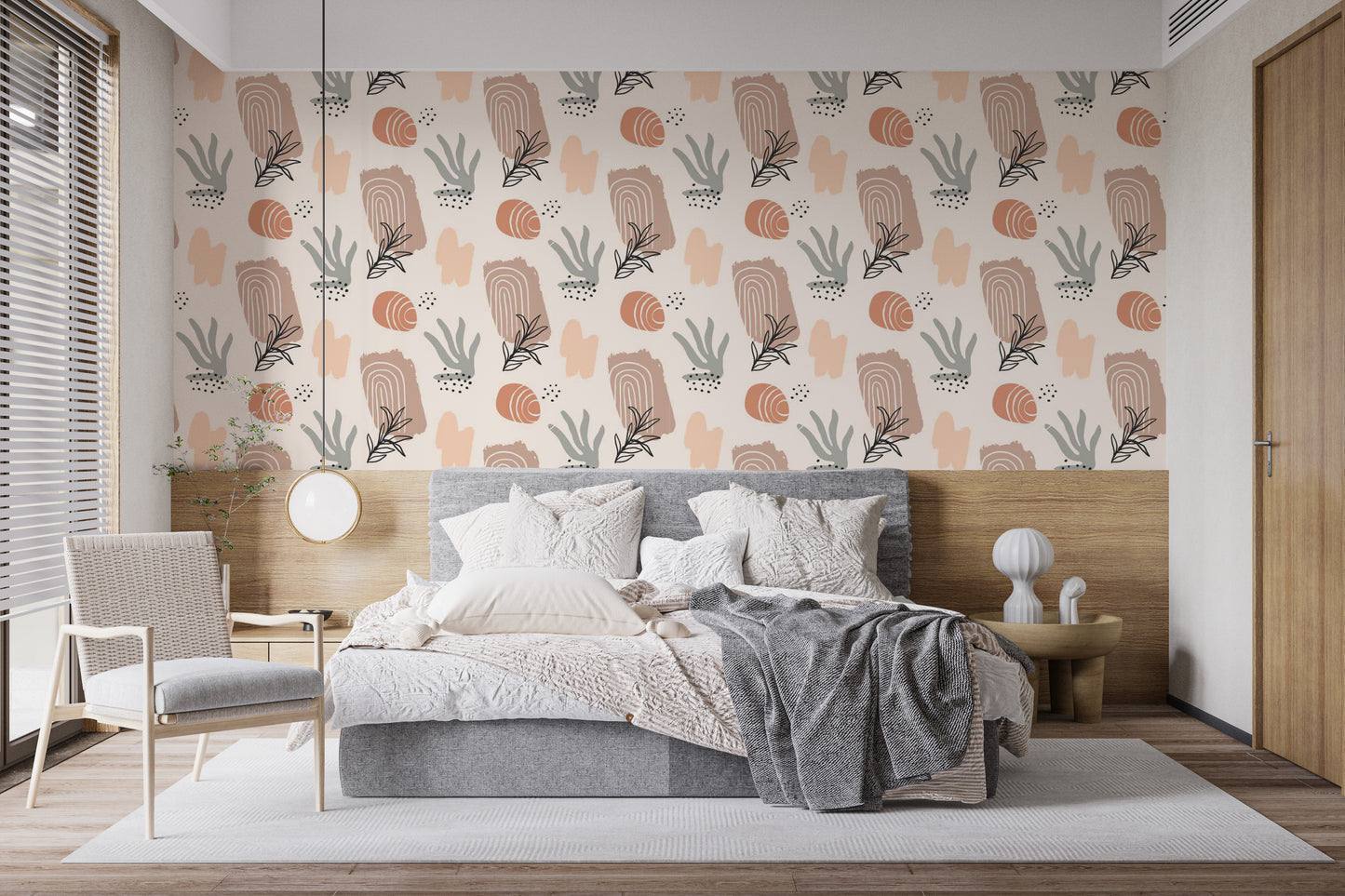 Watercolor floral bliss wallpaper adding charm to interiors.
