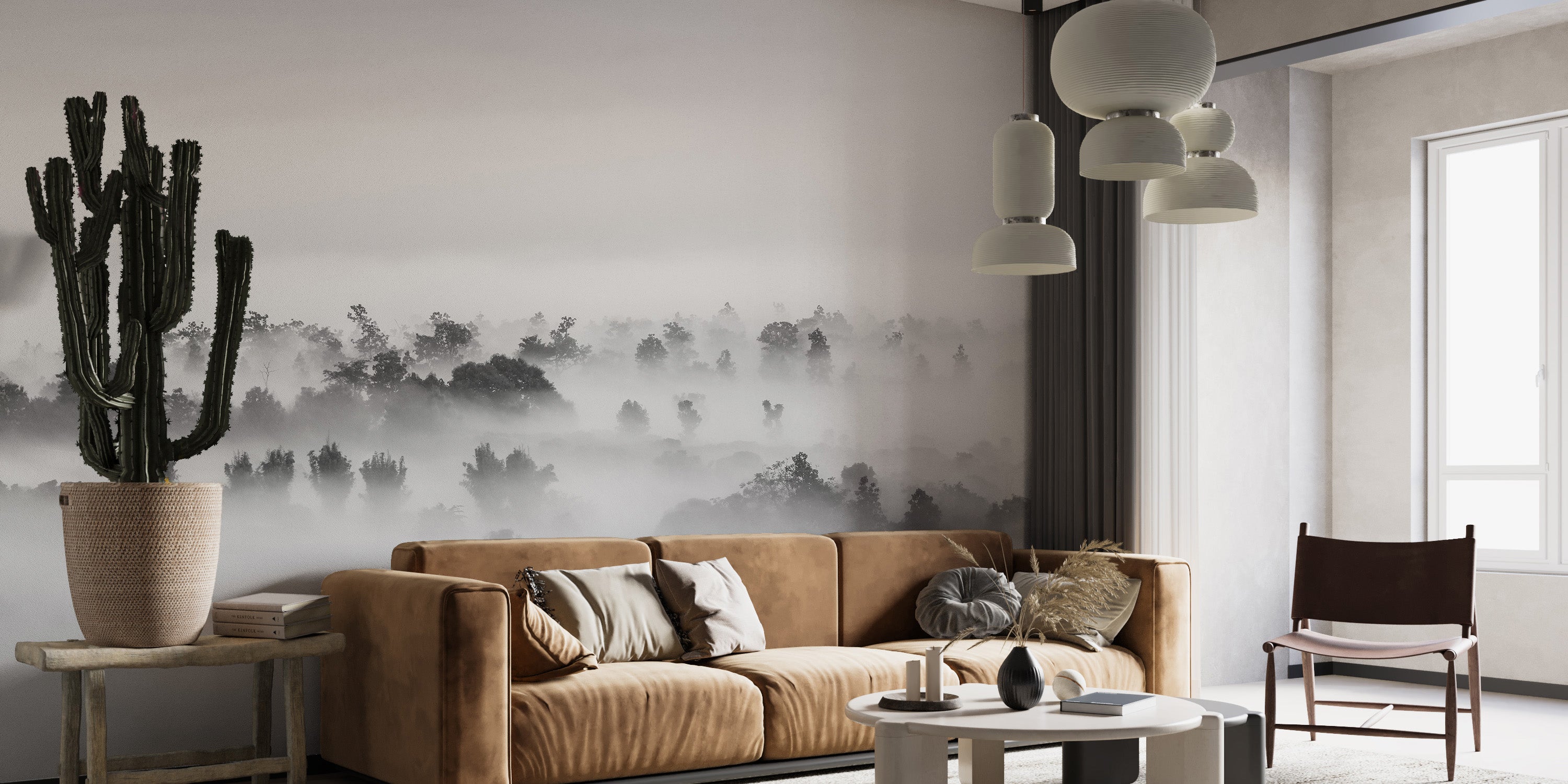 Dynamic wallpaper mural with stormy and artistic shadow tones.
