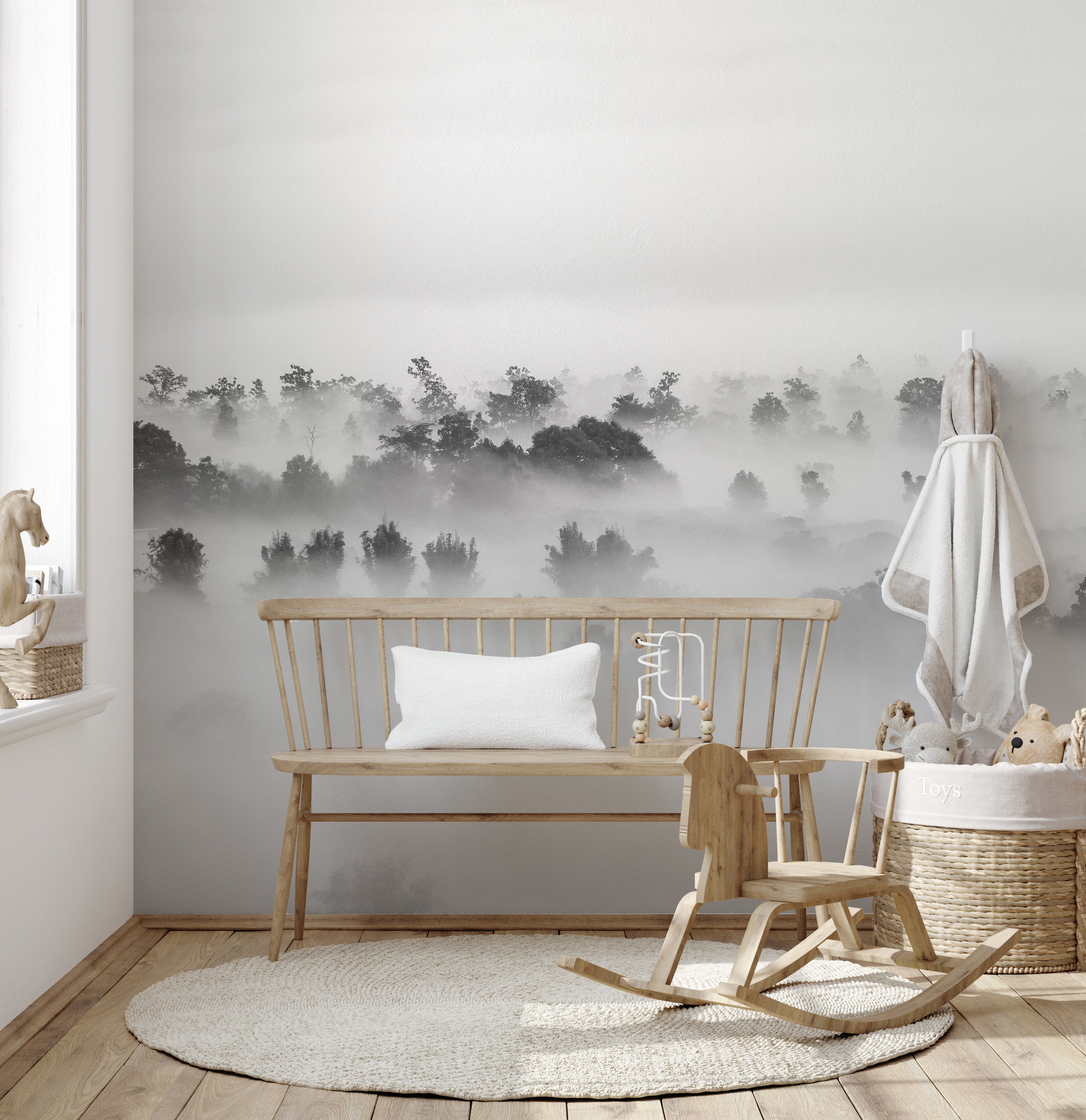 Stormy silhouettes wallpaper featuring artistic shadow designs.
