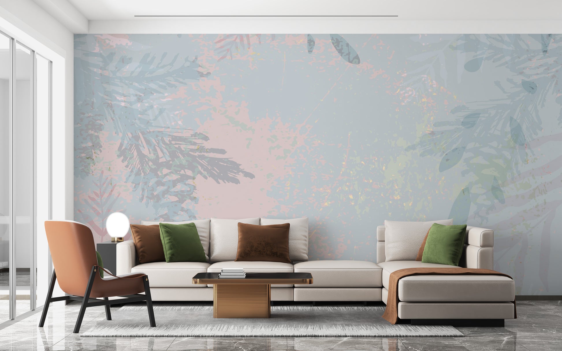 Enchanted Eden mural with lush botanical designs for walls.
