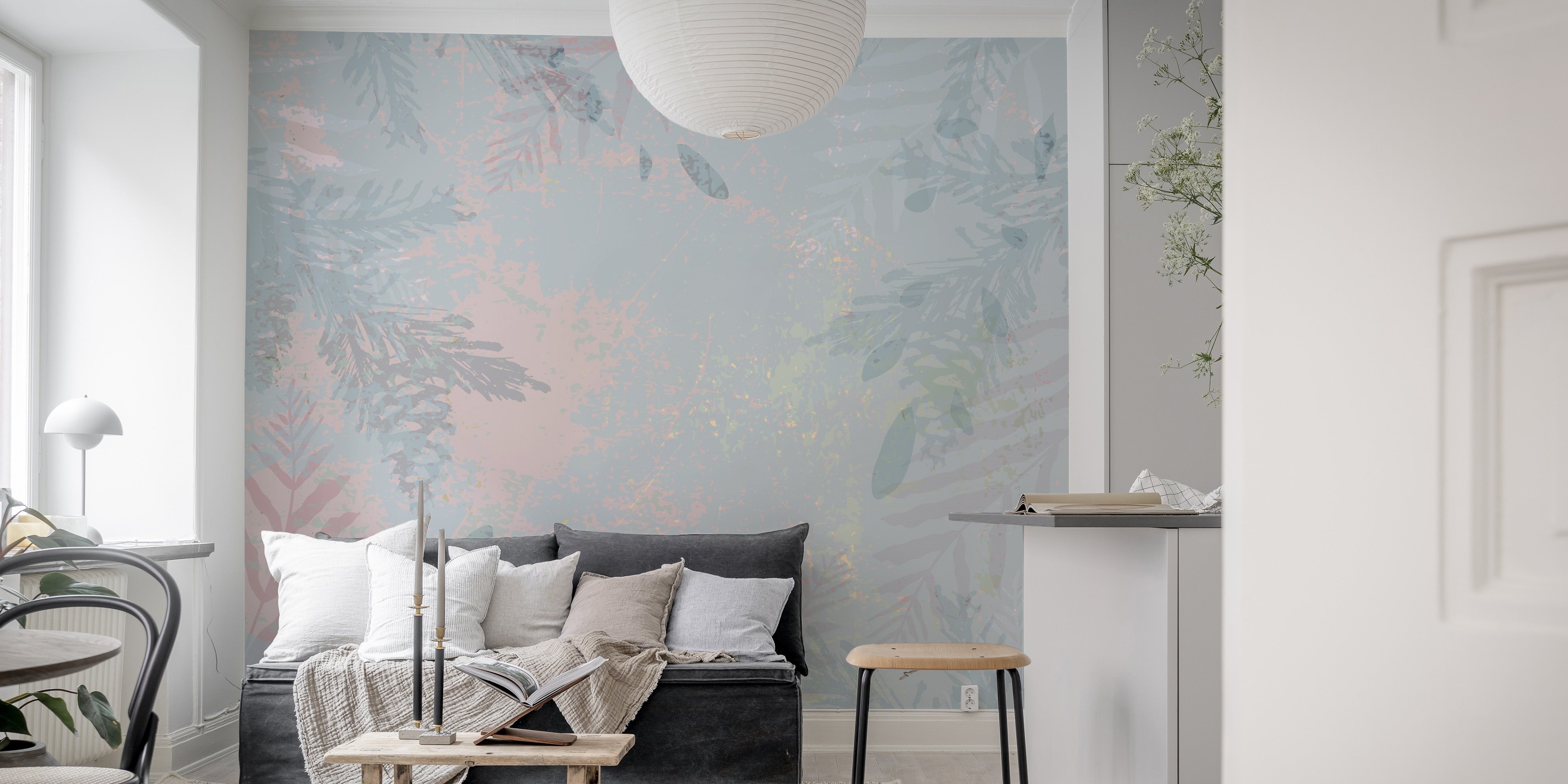 Enchanted Eden botanical mural for vibrant and natural interiors.
