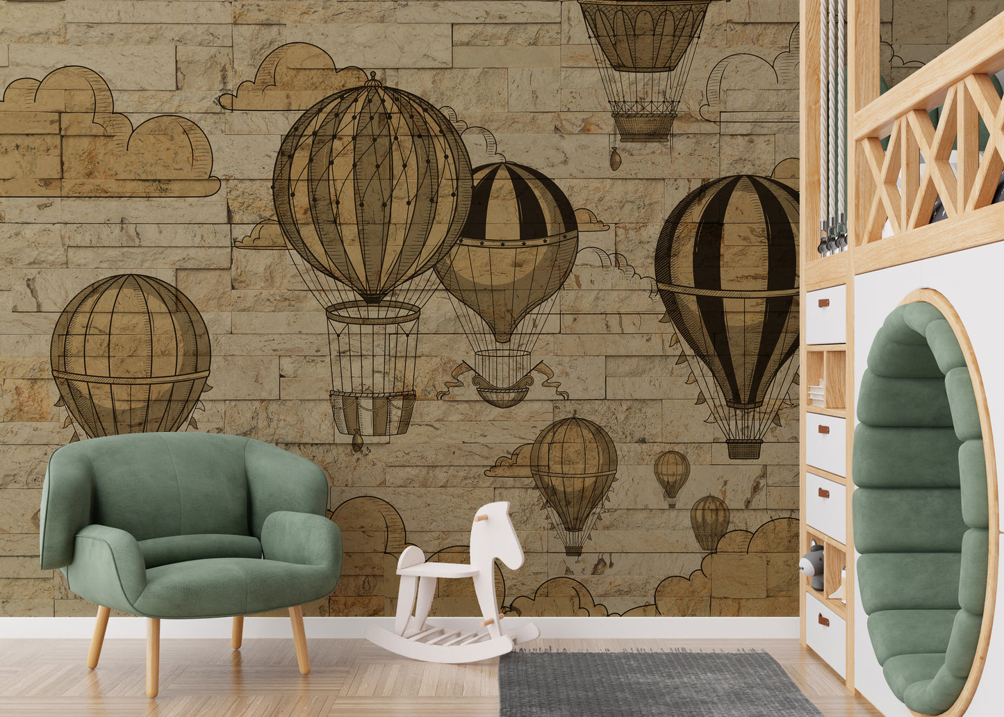 Sky Adventures Hot Air Balloons Wall Murals