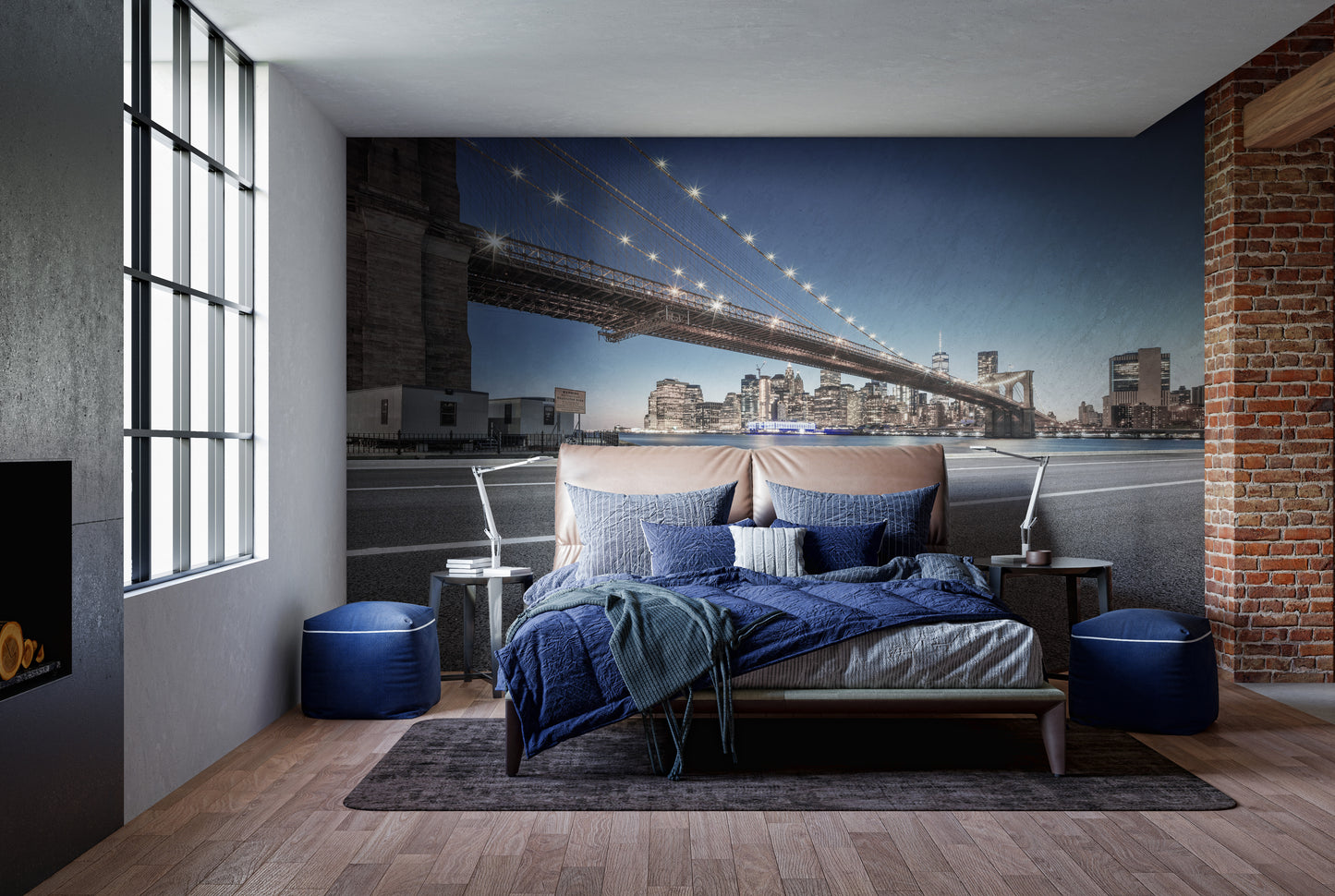 Manhattan skyline mural capturing New York’s urban nirvana.
