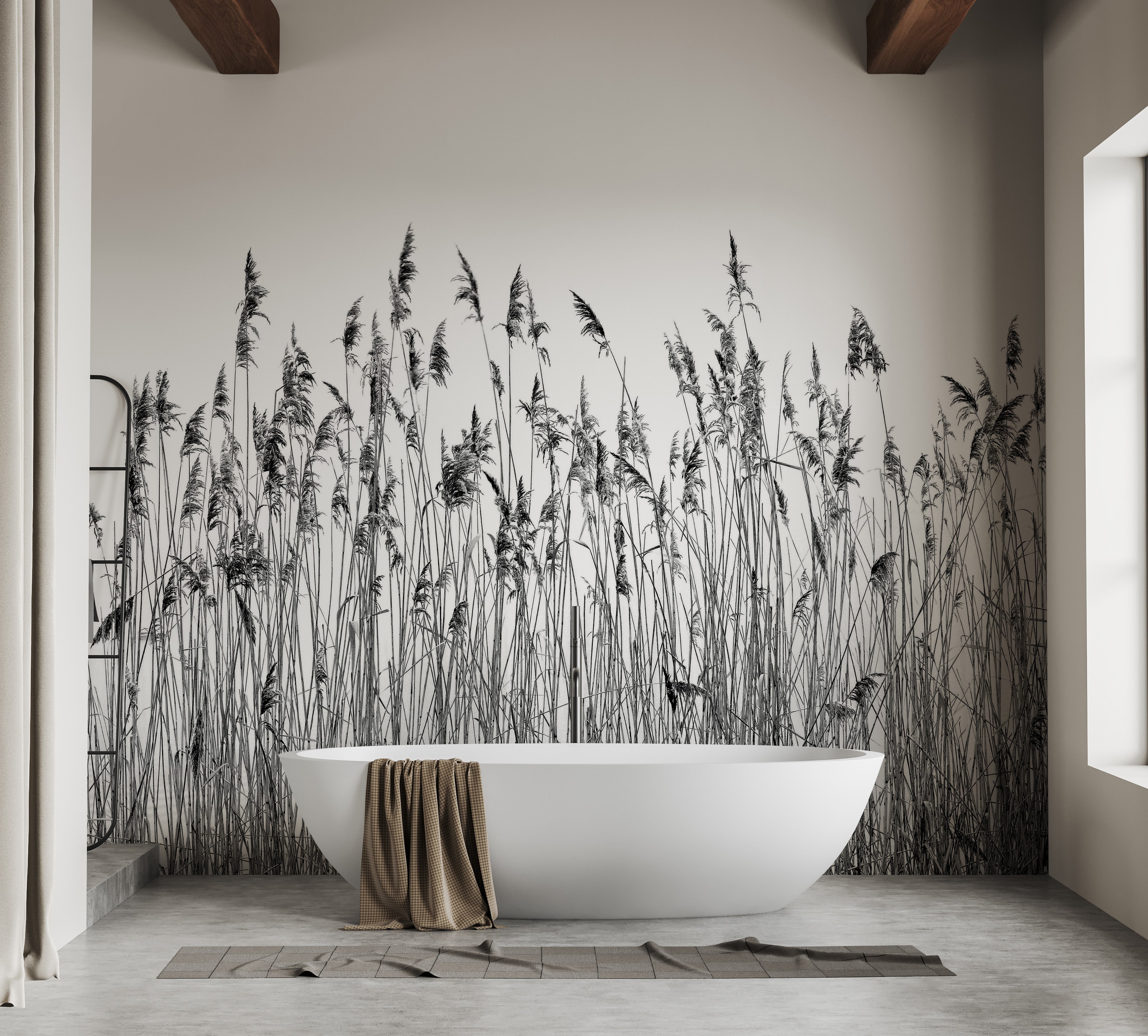 Artistic mirage mural blending zebra and vine motifs for walls.
