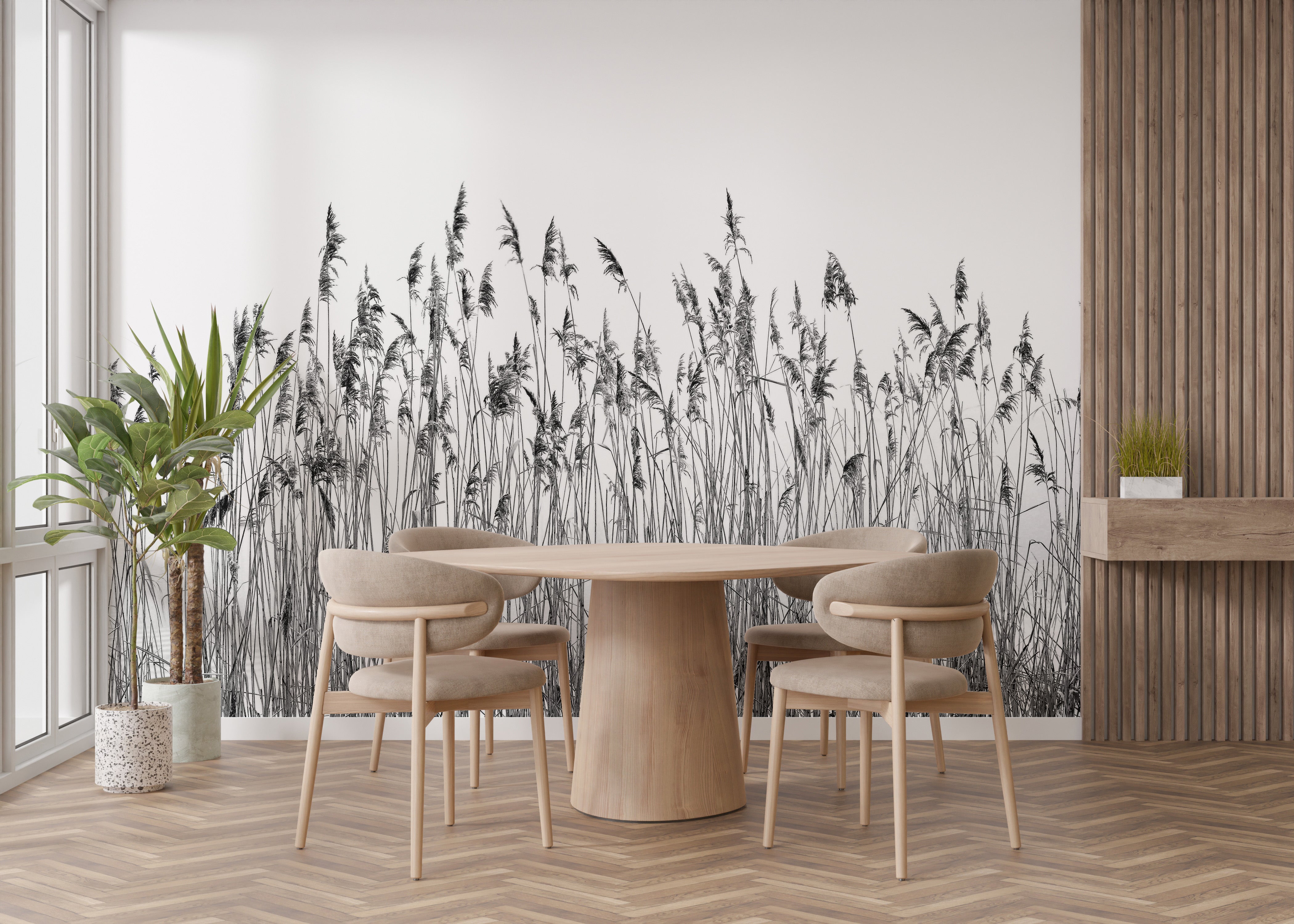 Zebra vine mural adding a mirage-inspired touch to wall decor.
