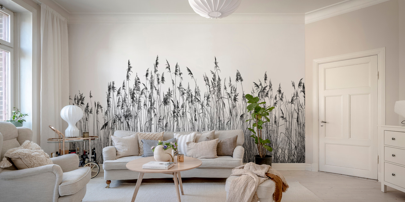 Zebra vine mural featuring abstract patterns for modern interiors.
