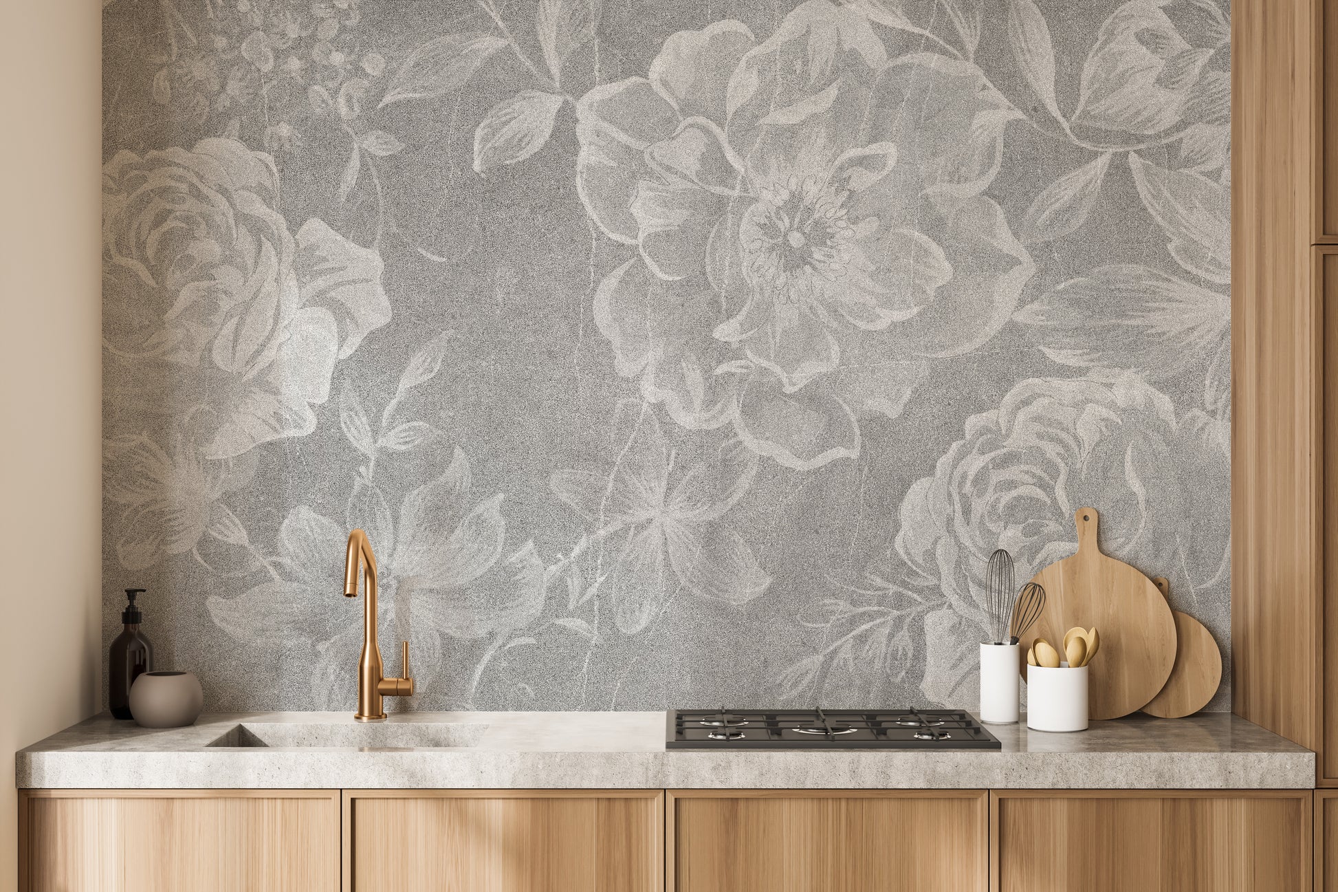 Soft floral delight wallpaper for refined walls
