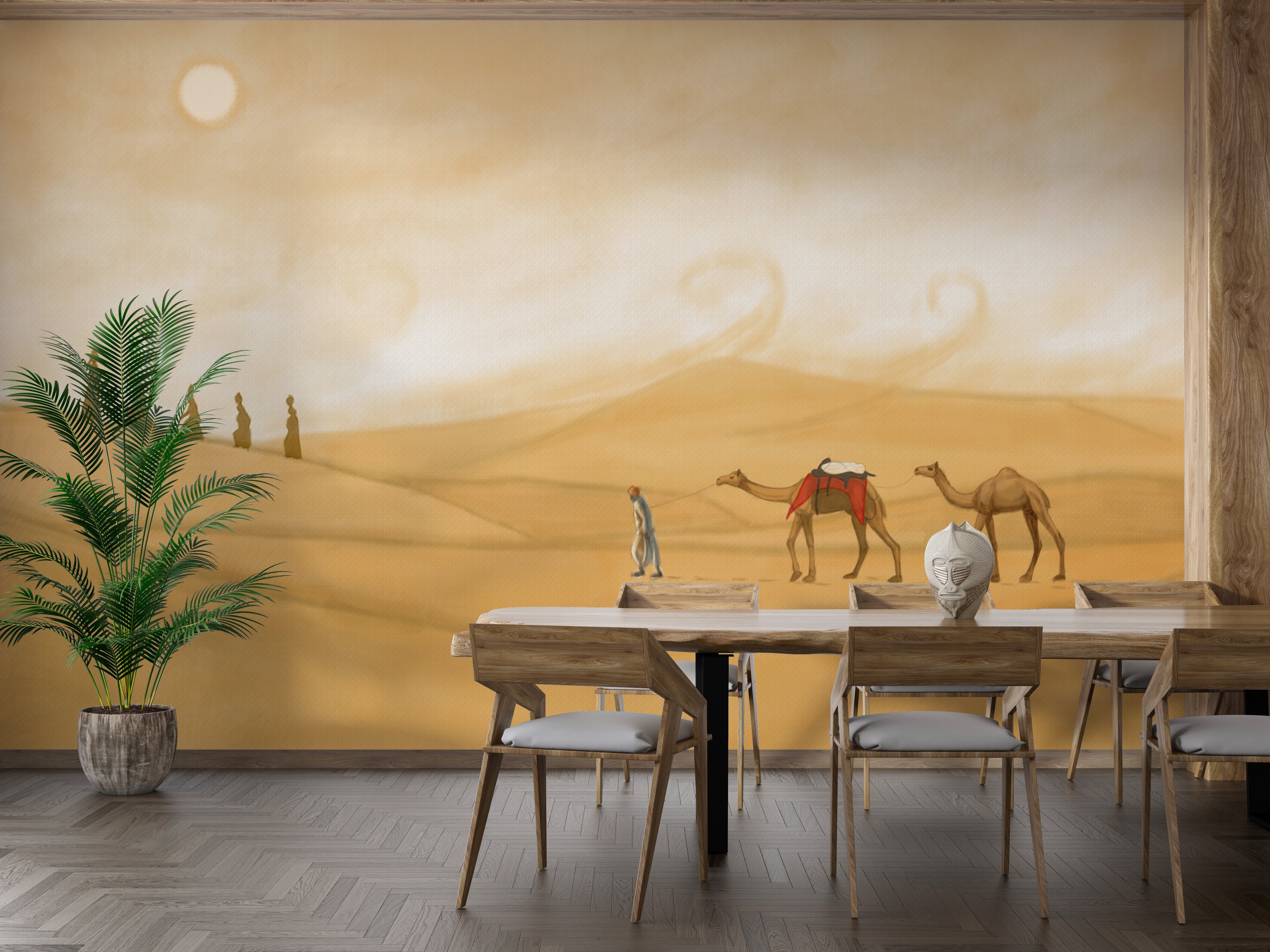 Refined desert mural for modern urban environments
