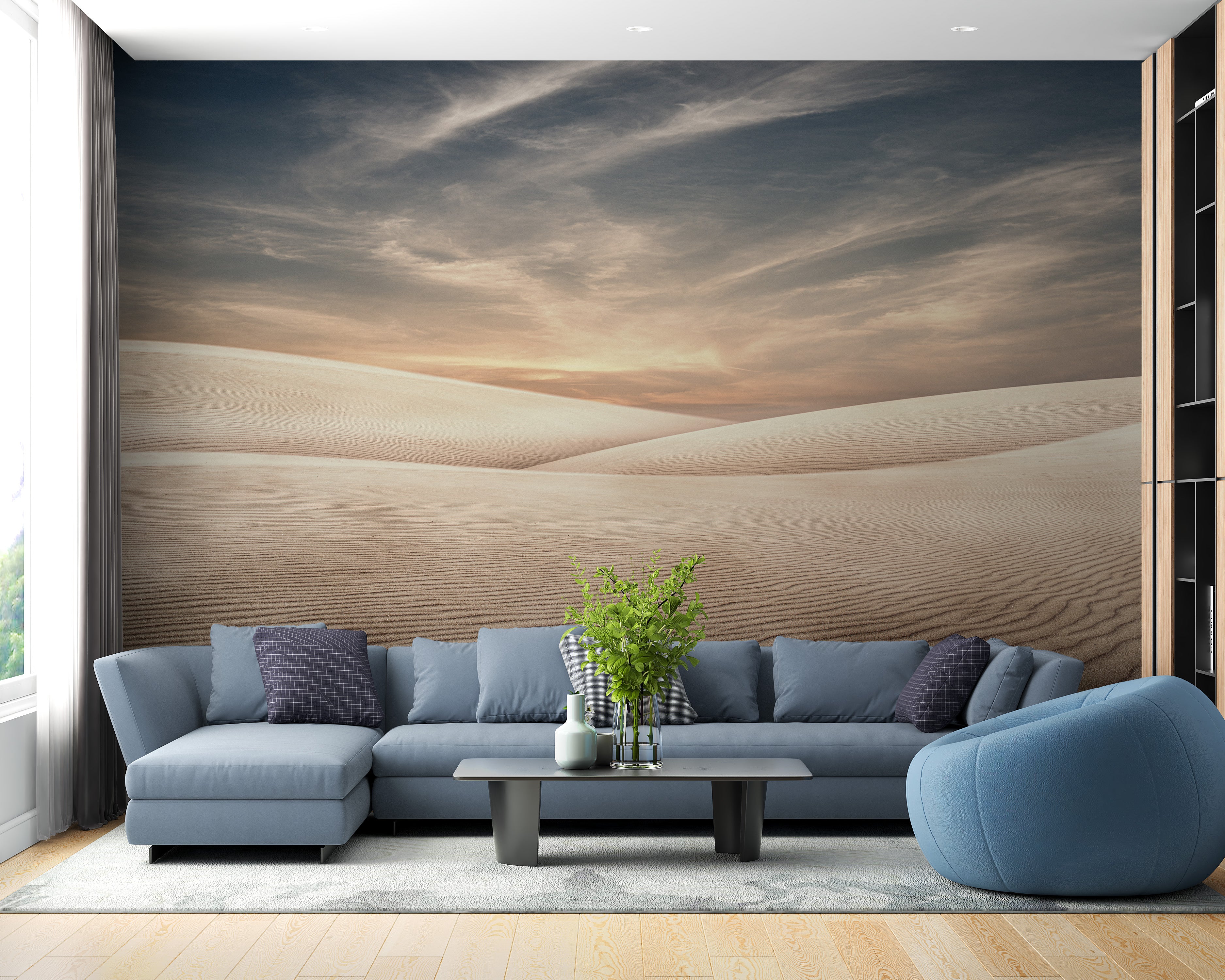 Captivating dune landscape mural for serene wall decor.
