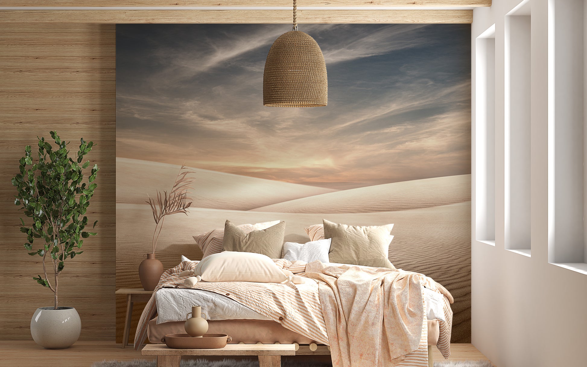 Elegant dune mural creating a natural and timeless atmosphere.



