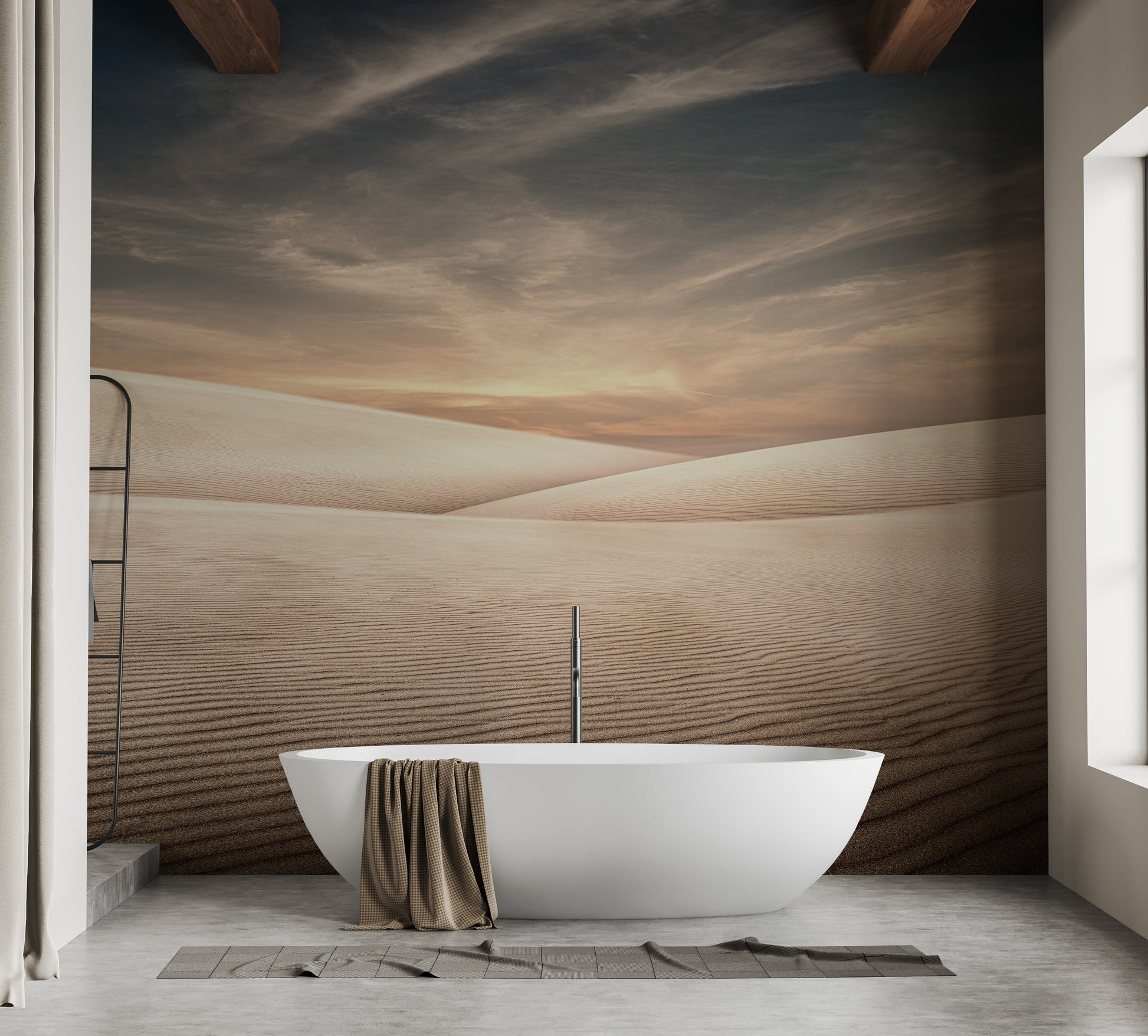 Scenic mural featuring the beauty of desert dune landscapes.
