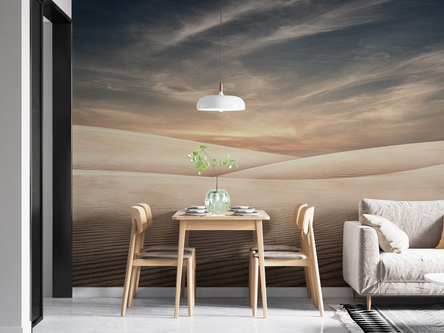 Mesmerizing mural with serene and picturesque dune views.
