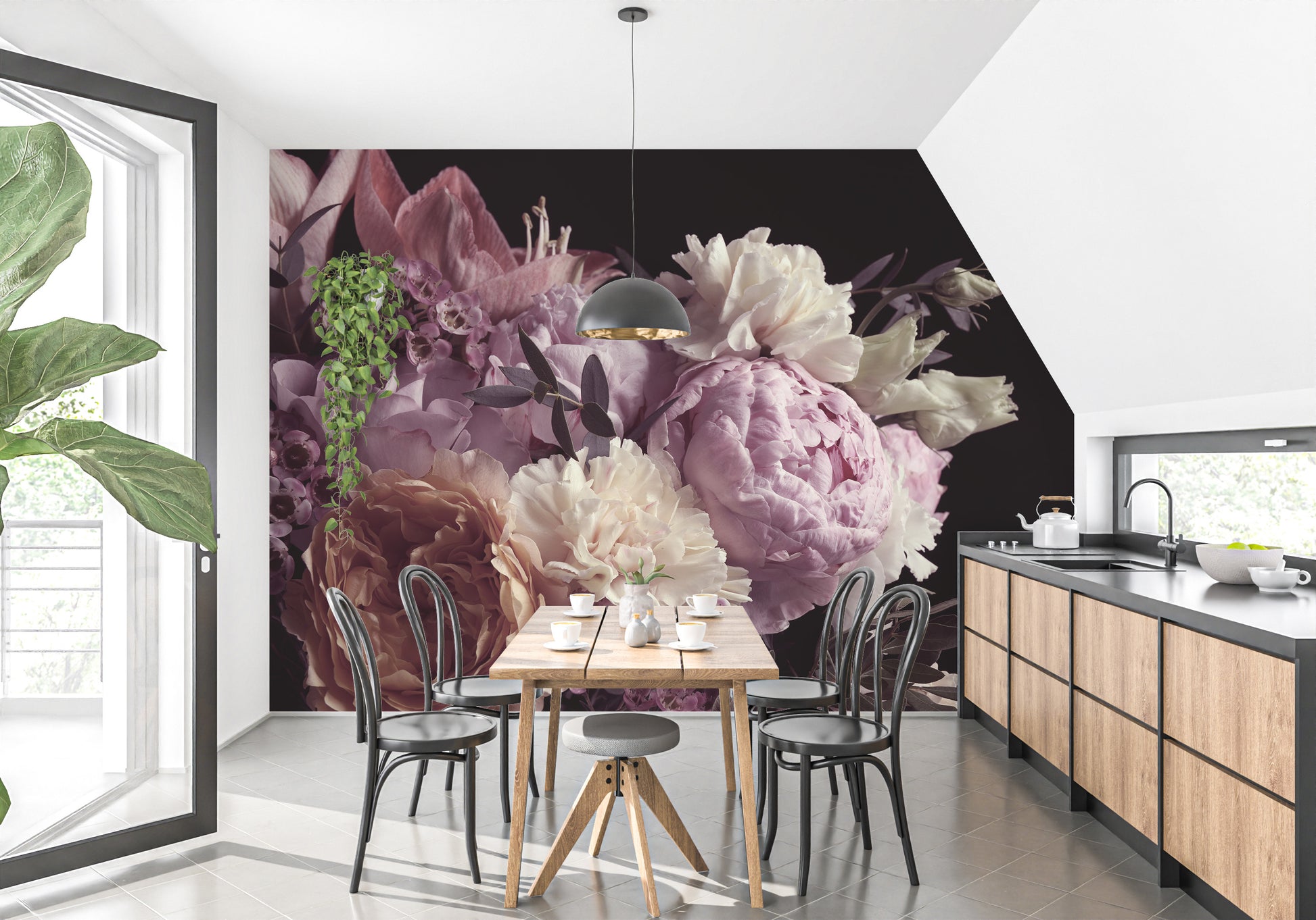 Midnight garden romance mural for dreamy and stylish walls.
