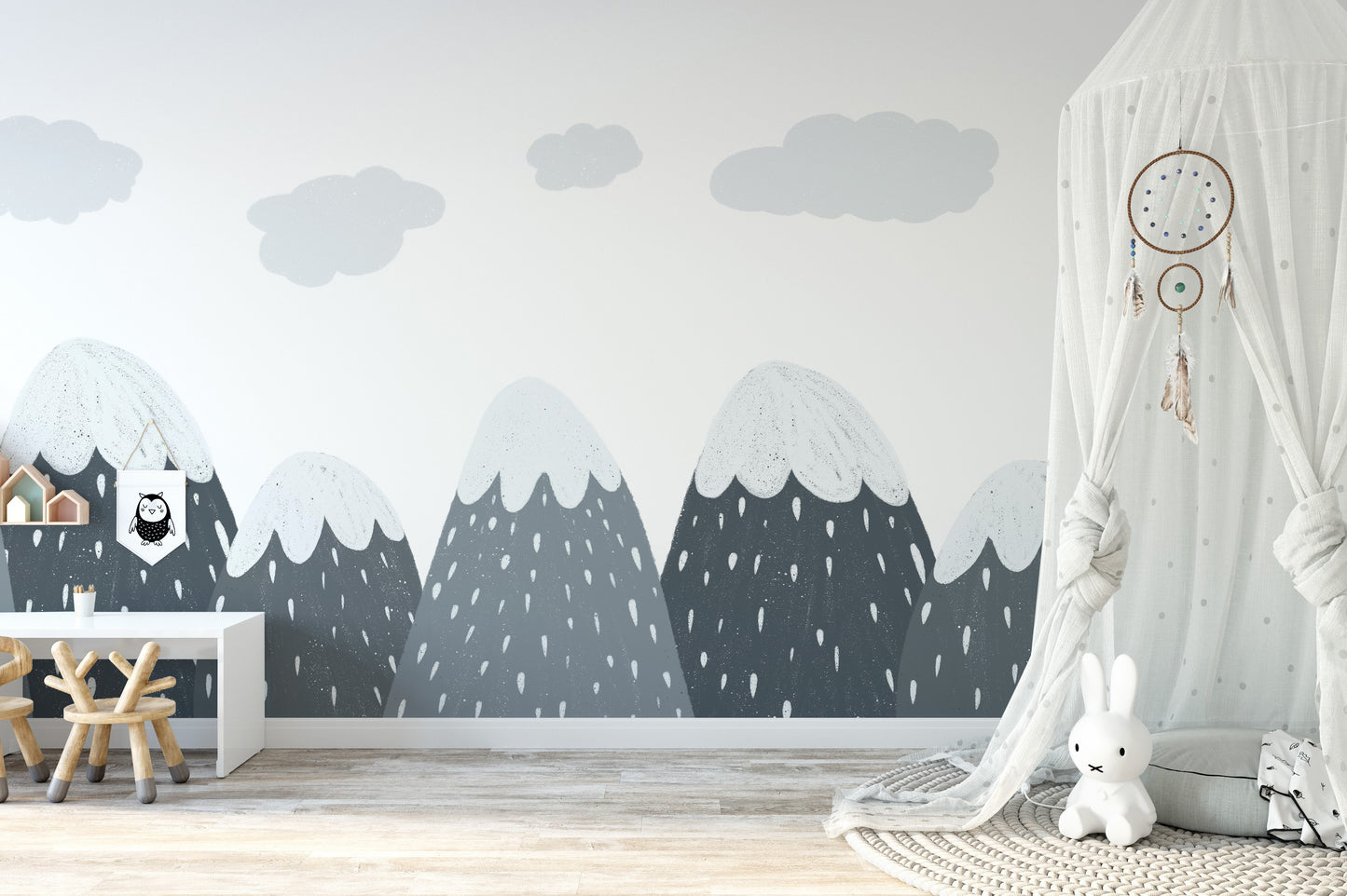 Snow capped Mountains Kids Room Murals