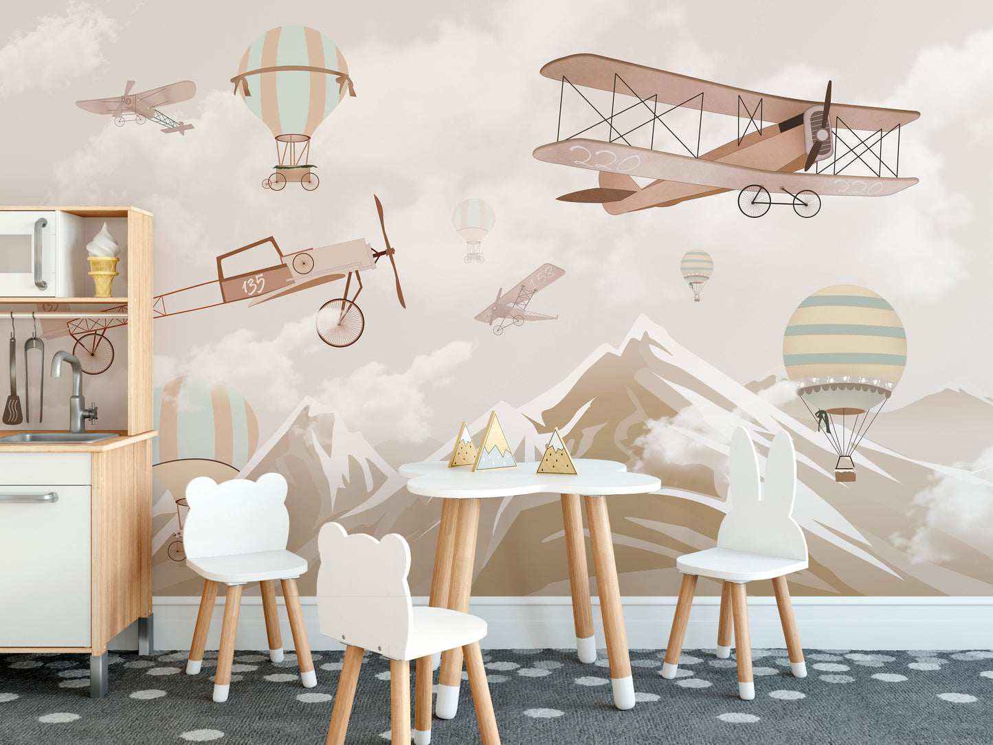 Aerial Mountain Dreams Wallpaper Murals