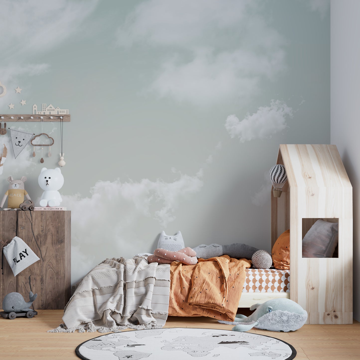 Heavenly horizons mural for peaceful and sophisticated walls.
