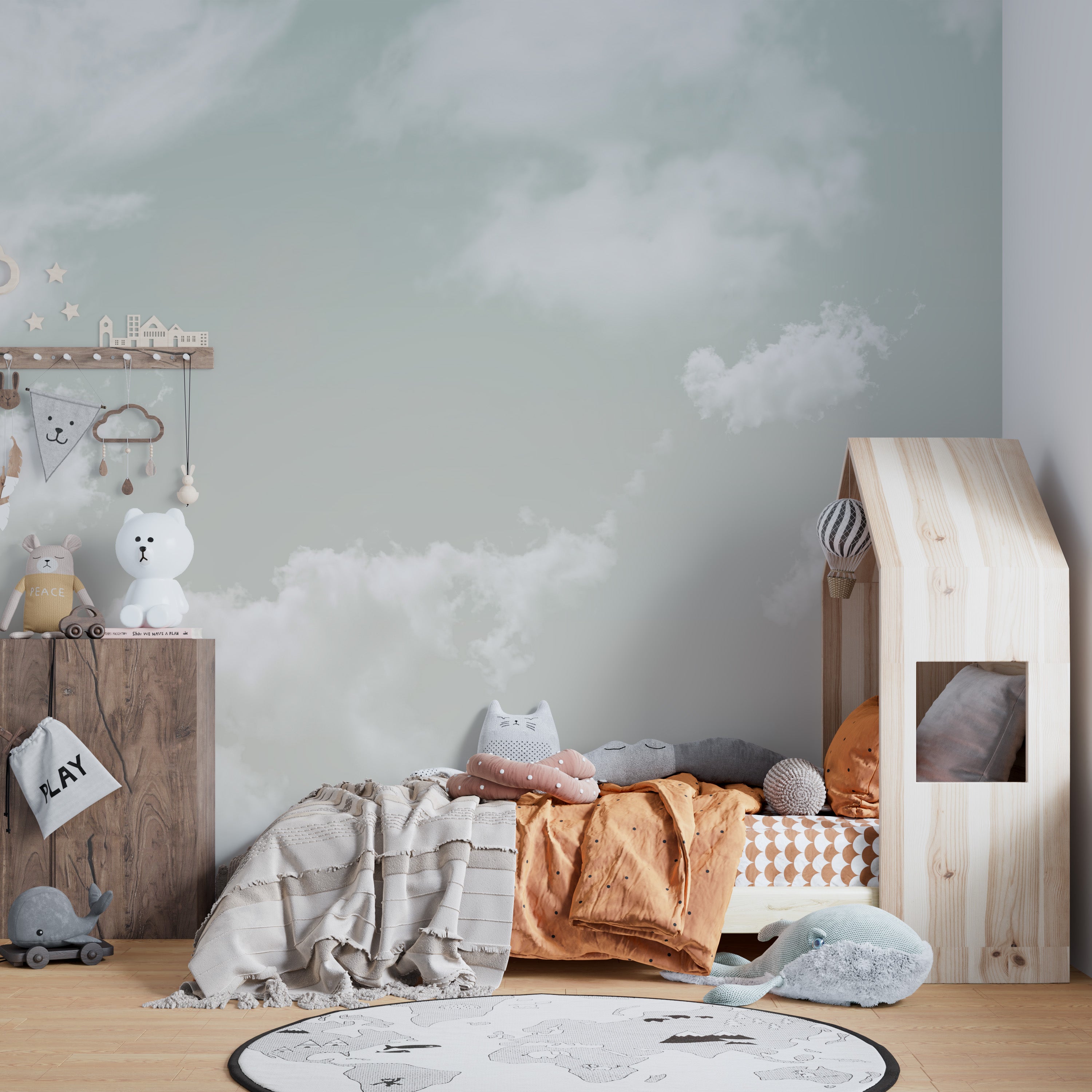 Heavenly horizons mural for peaceful and sophisticated walls.
