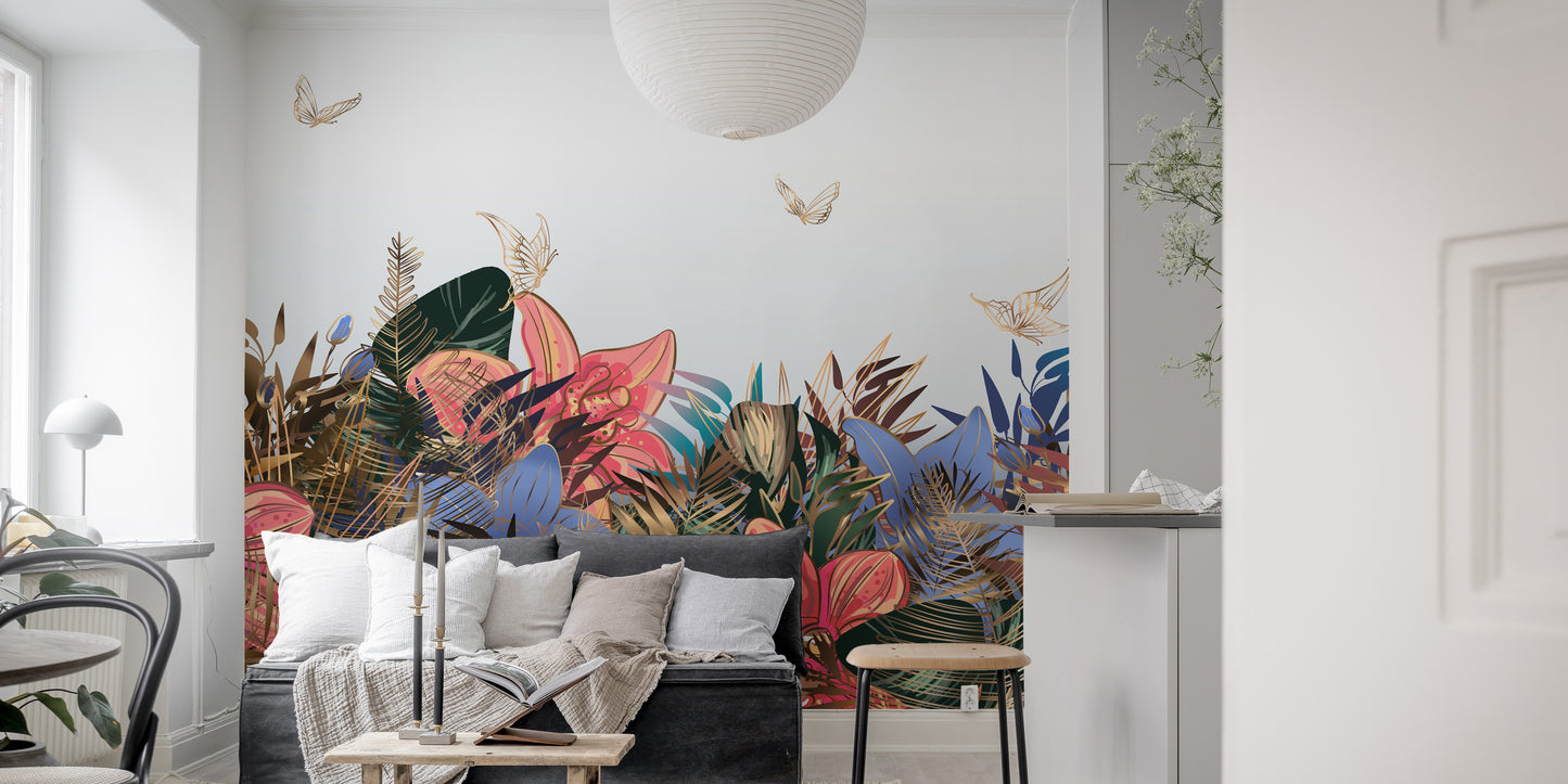 Colorful Garden Delight Wall Murals