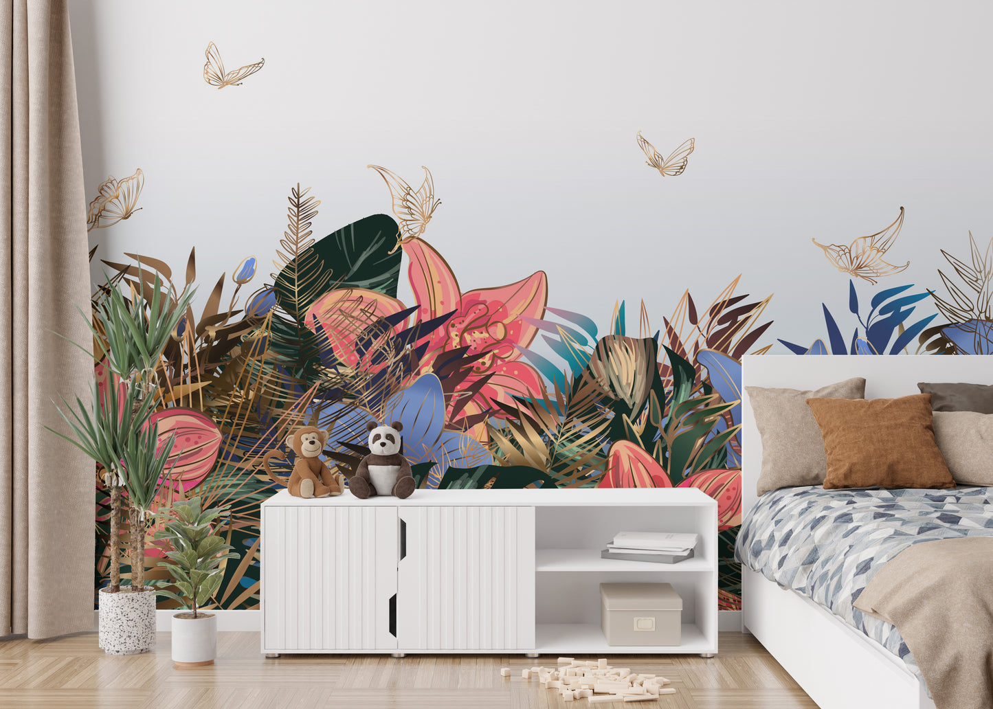 Colorful Garden Delight Wall Murals