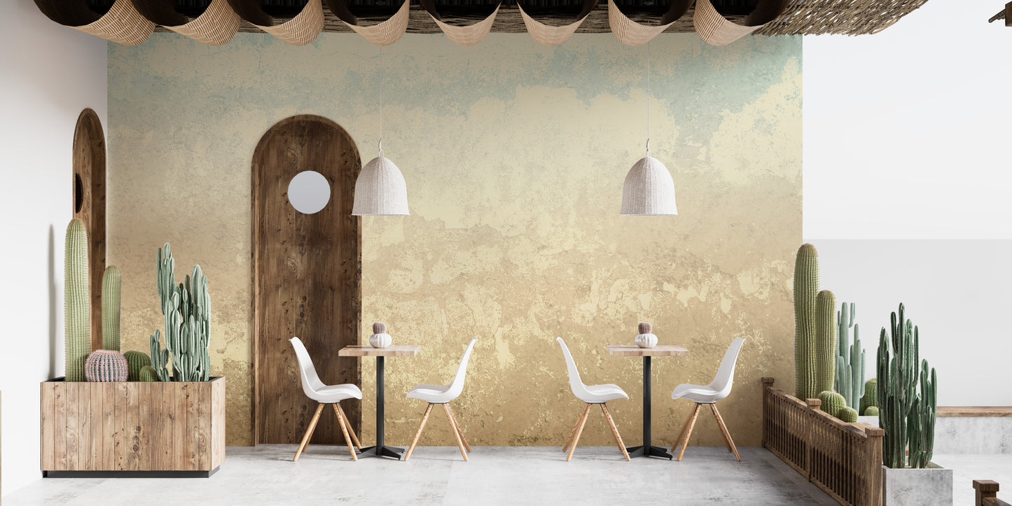 Artistic mural with rustic concrete textures for minimalist decor.
