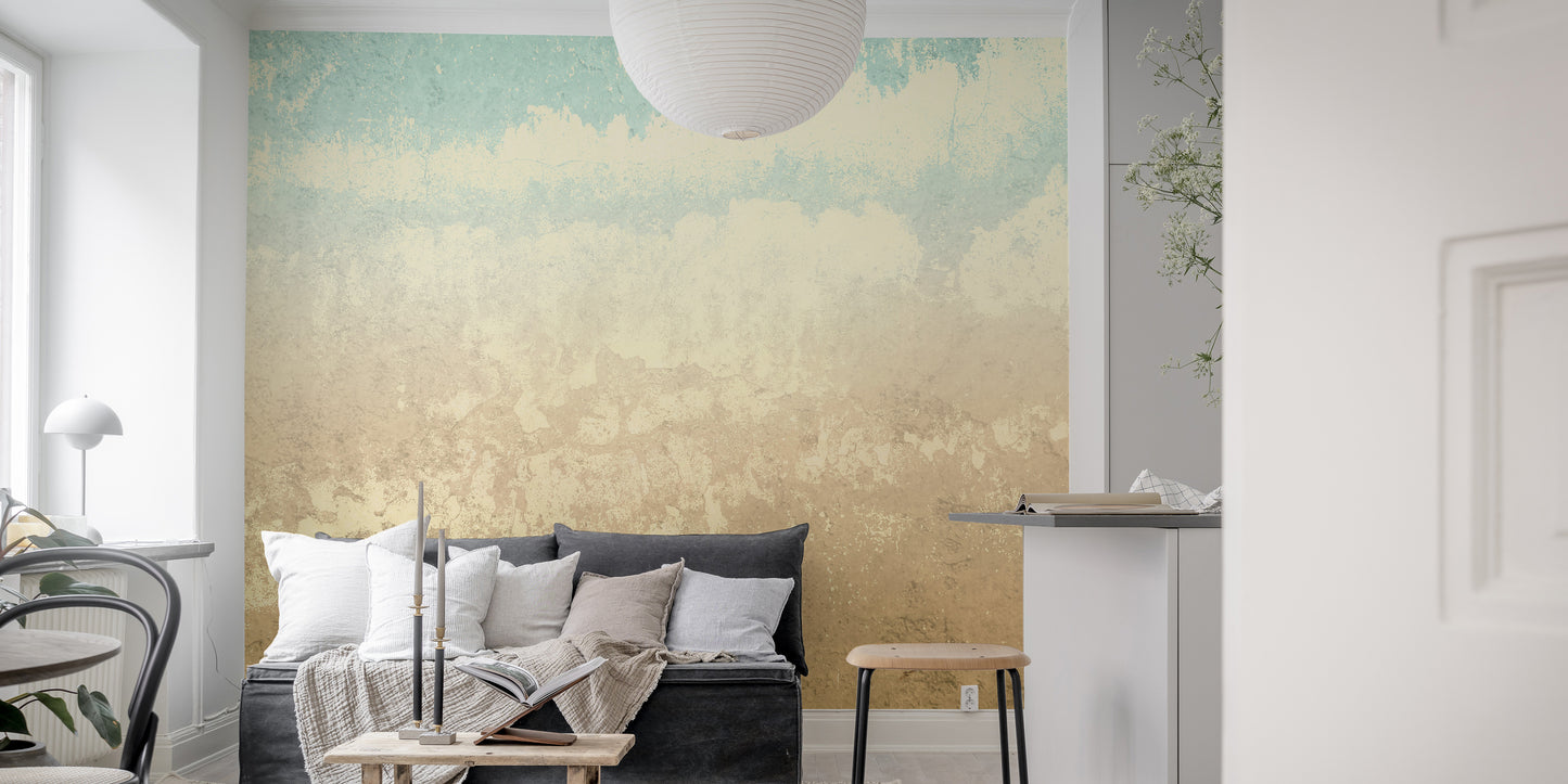 Concrete-textured wallpaper mural for industrial rustic walls.
