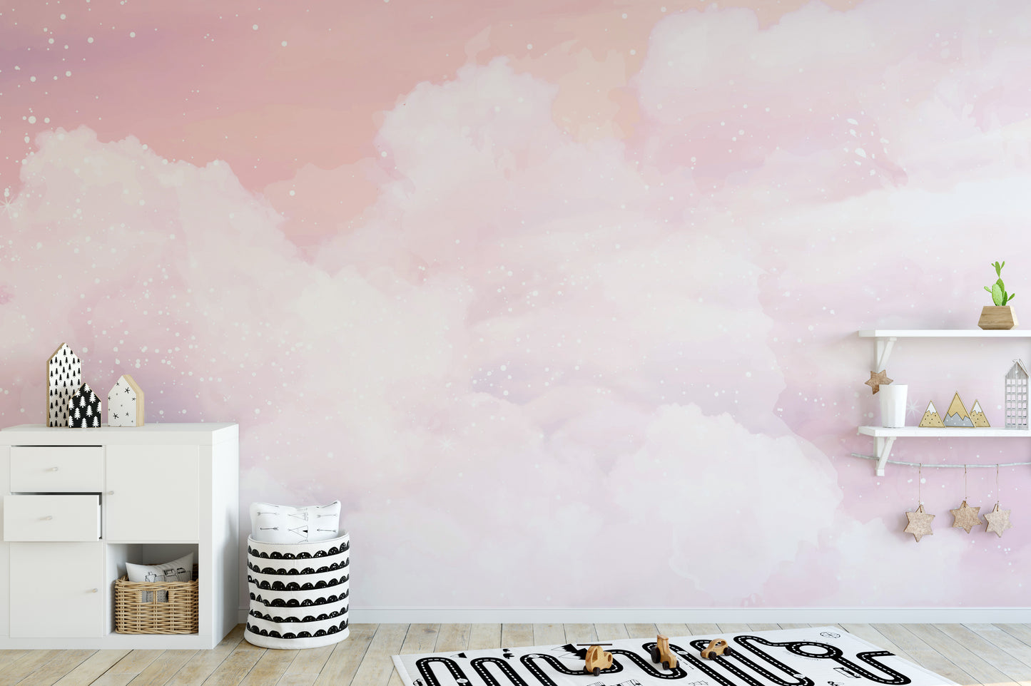 Pink Pastel Glittery Art Wall Murals