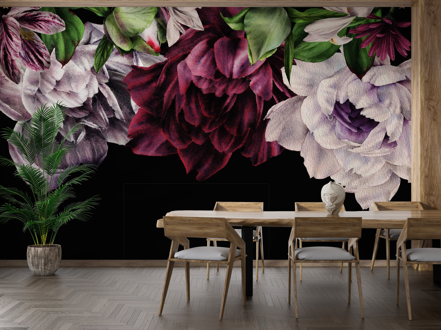 Gigantic Gothic Floral Art Wall Murals