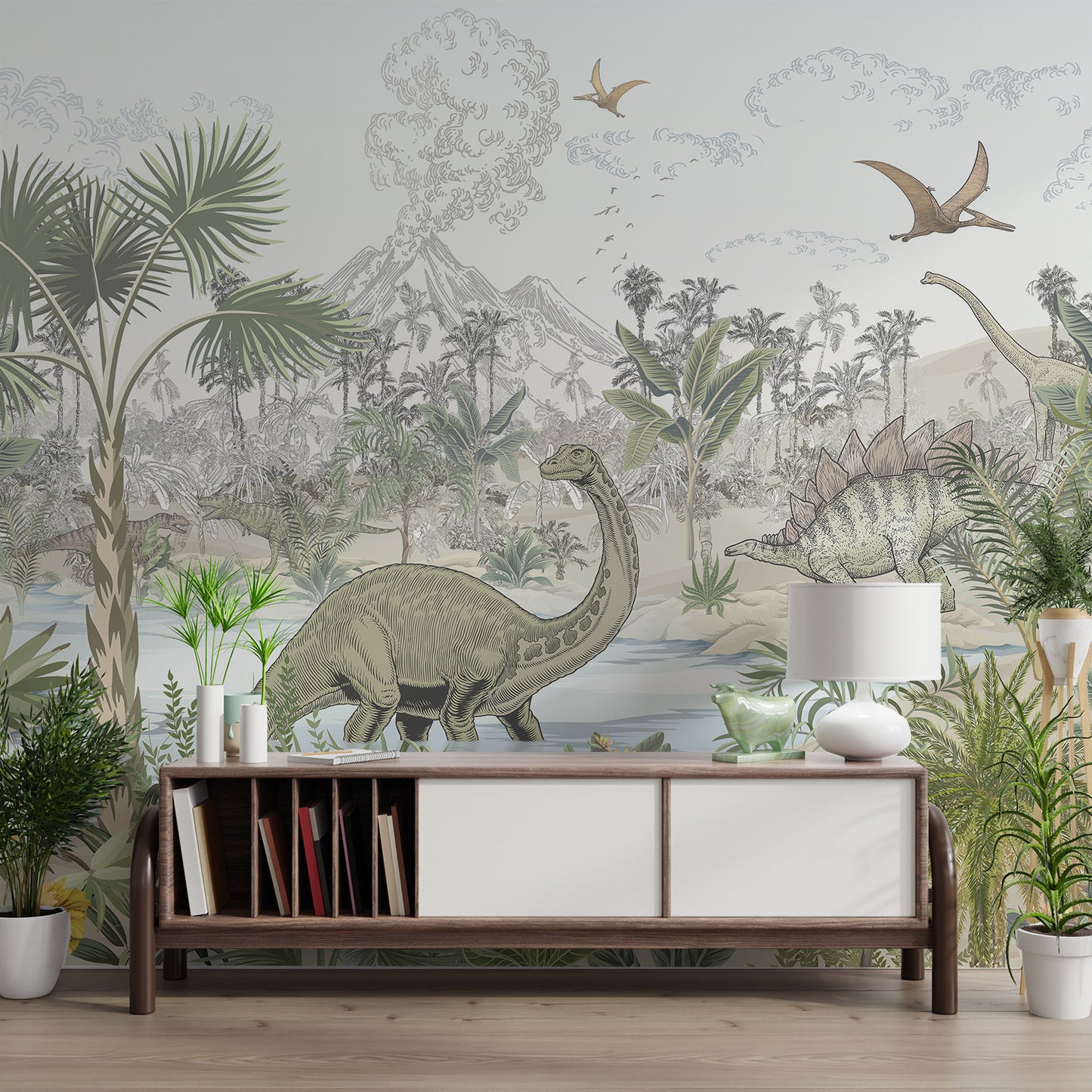 Dinosaur Adventure Wallpaper Mural