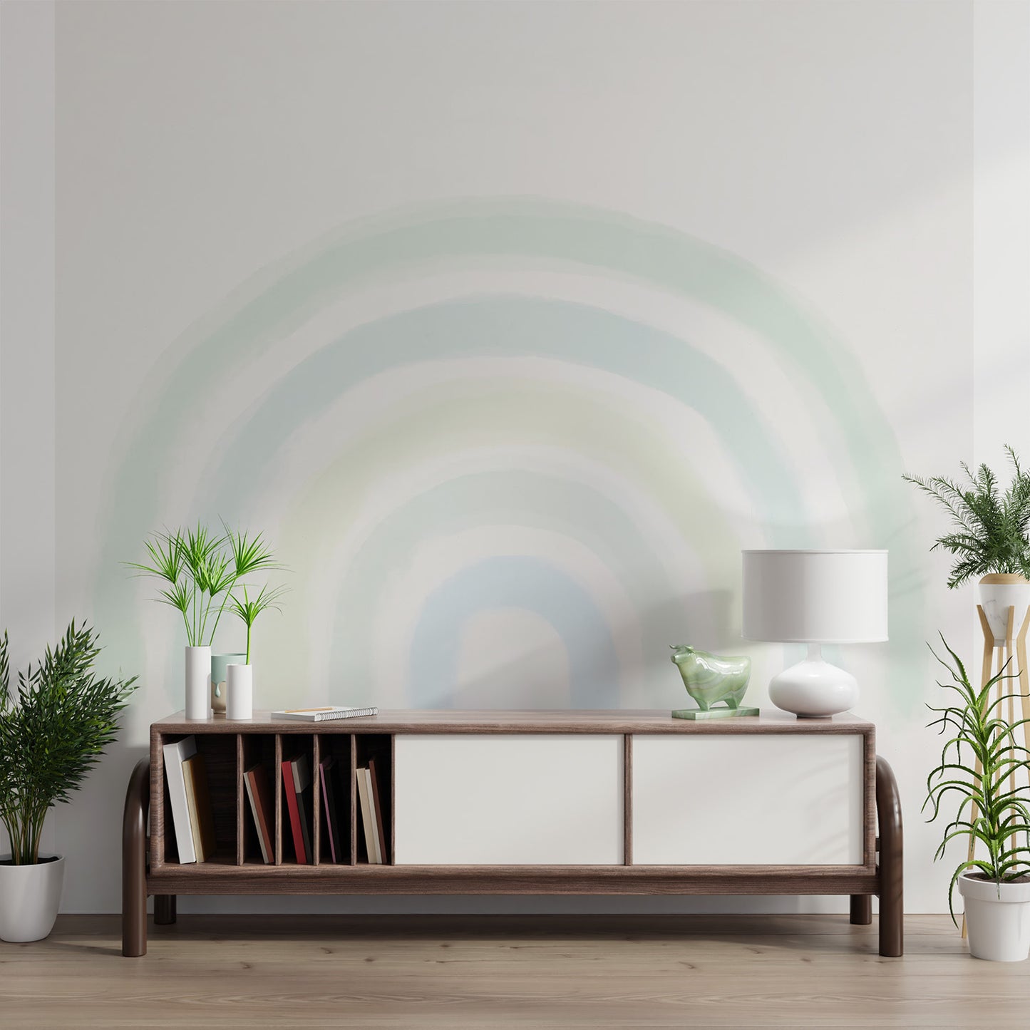 Pastel Rainbow Wall Mural