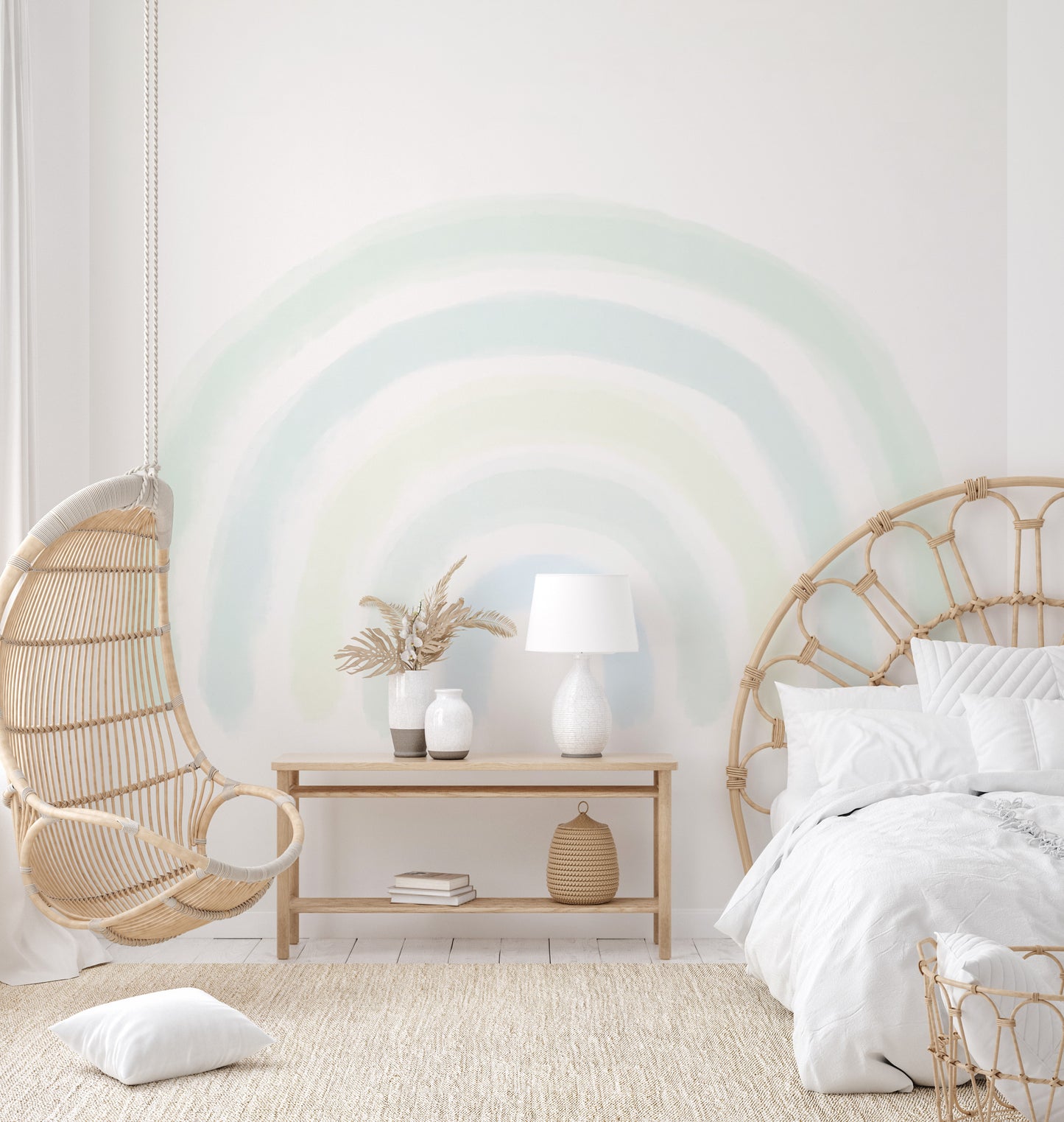 Pastel Rainbow Wall Mural