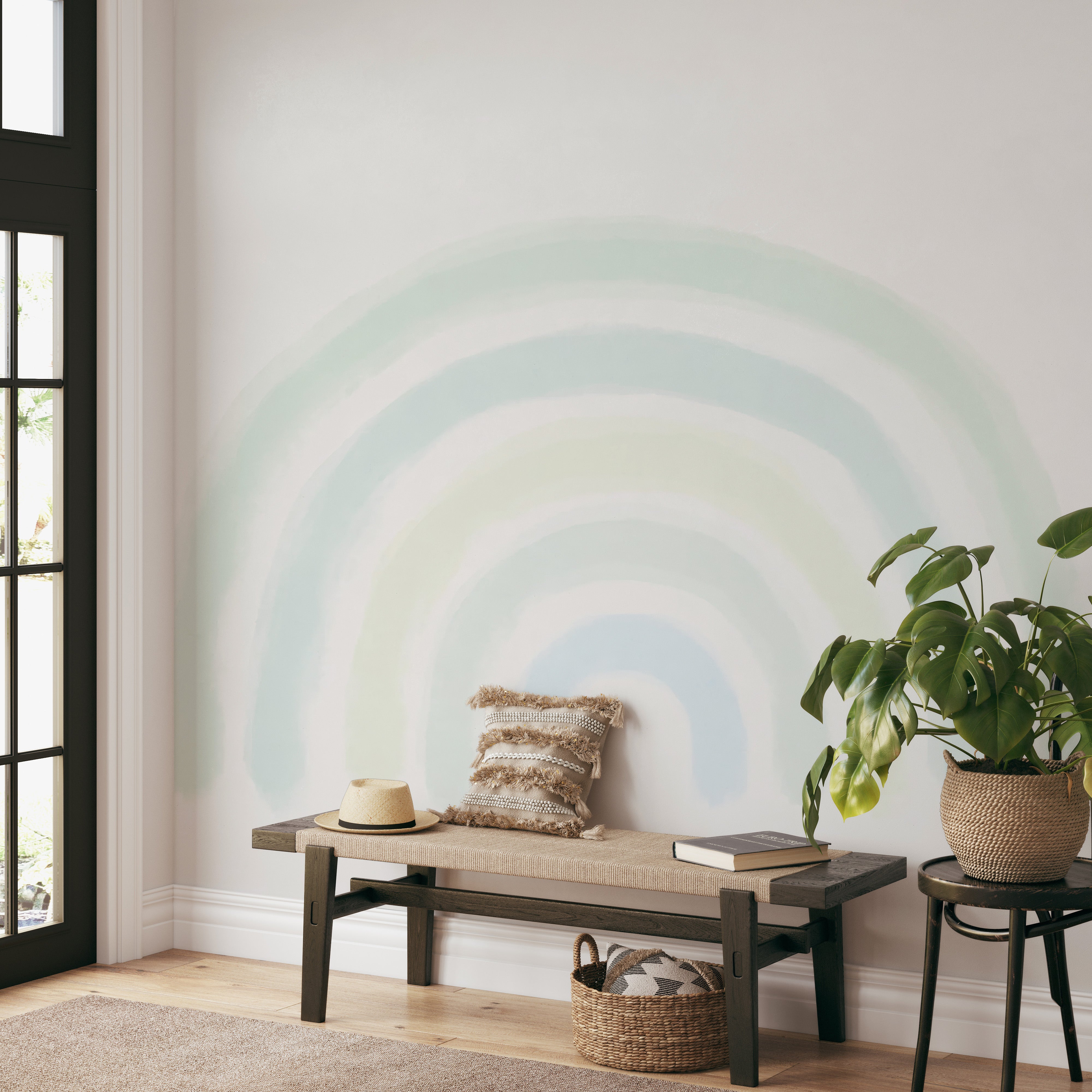 Pastel Rainbow Wall Mural