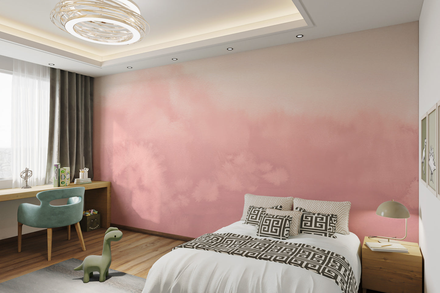 Watercolor Ombre Pink Wallpaper