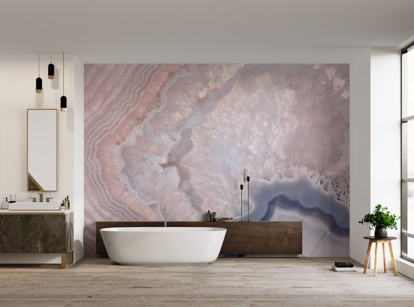 Blush Crystal Wallpaper Mural