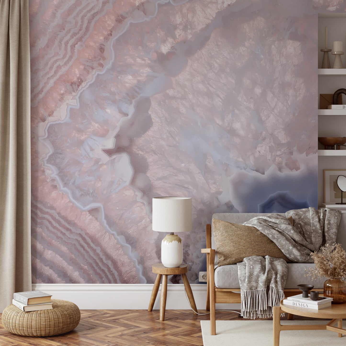 Blush Crystal Wallpaper Mural